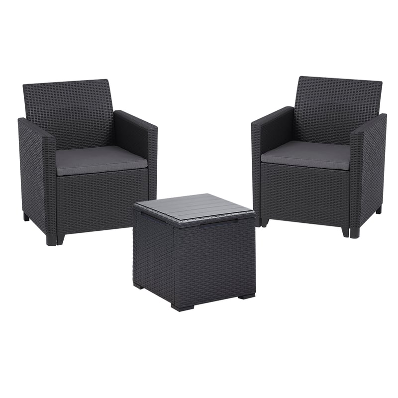 Meble ogrodowe Marie zestaw antracytowe Keter