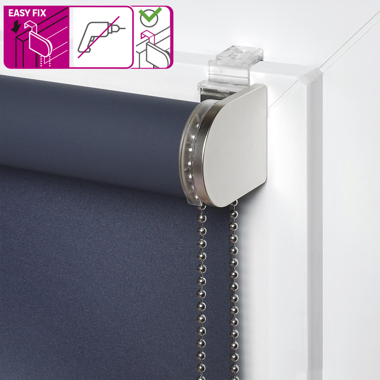 Estore de rolo blackout Bossa Balsa Inspire 62 x 190cm azul - 3