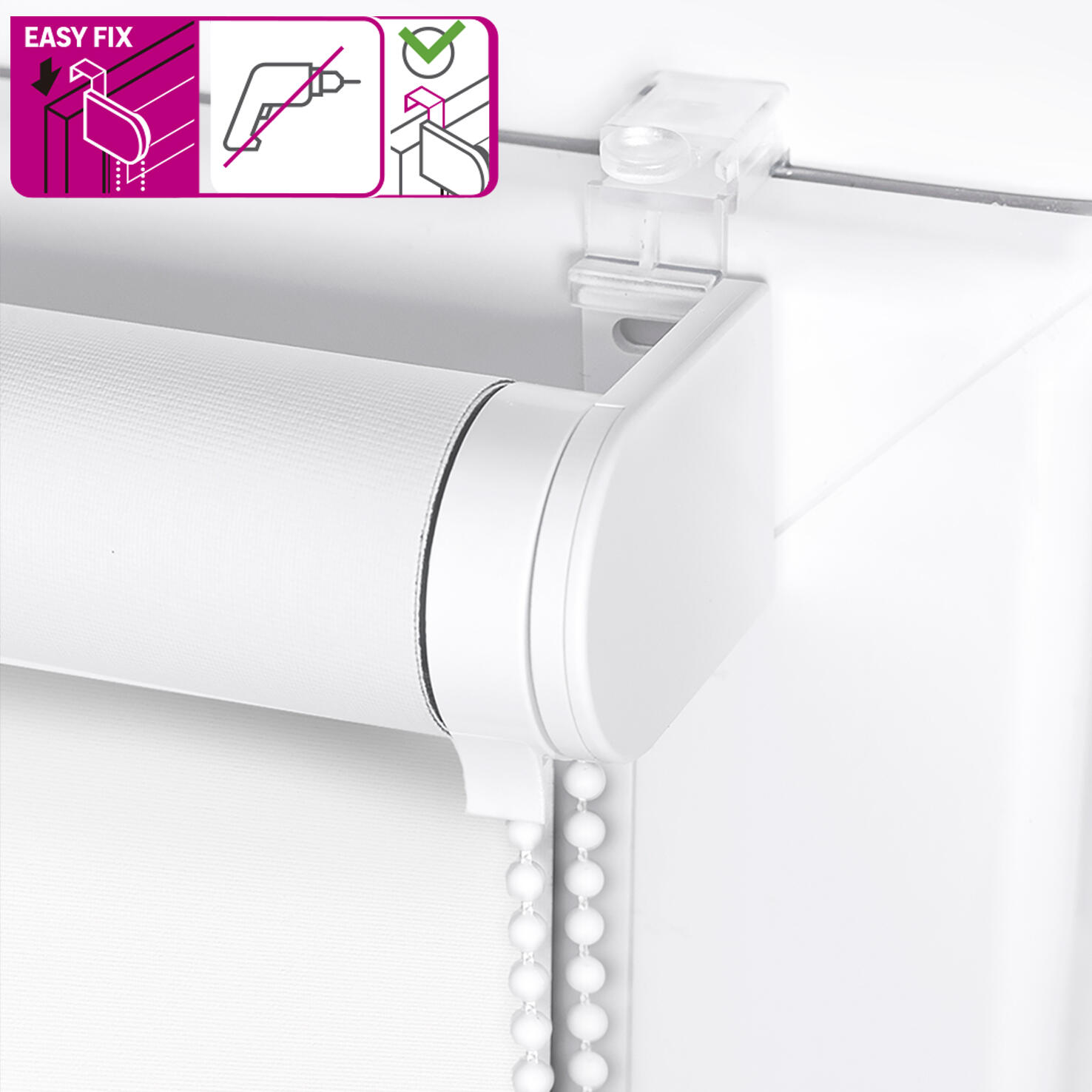 Tenda a rullo oscurante INSPIRE Mambo bianco 65x190 cm - 3