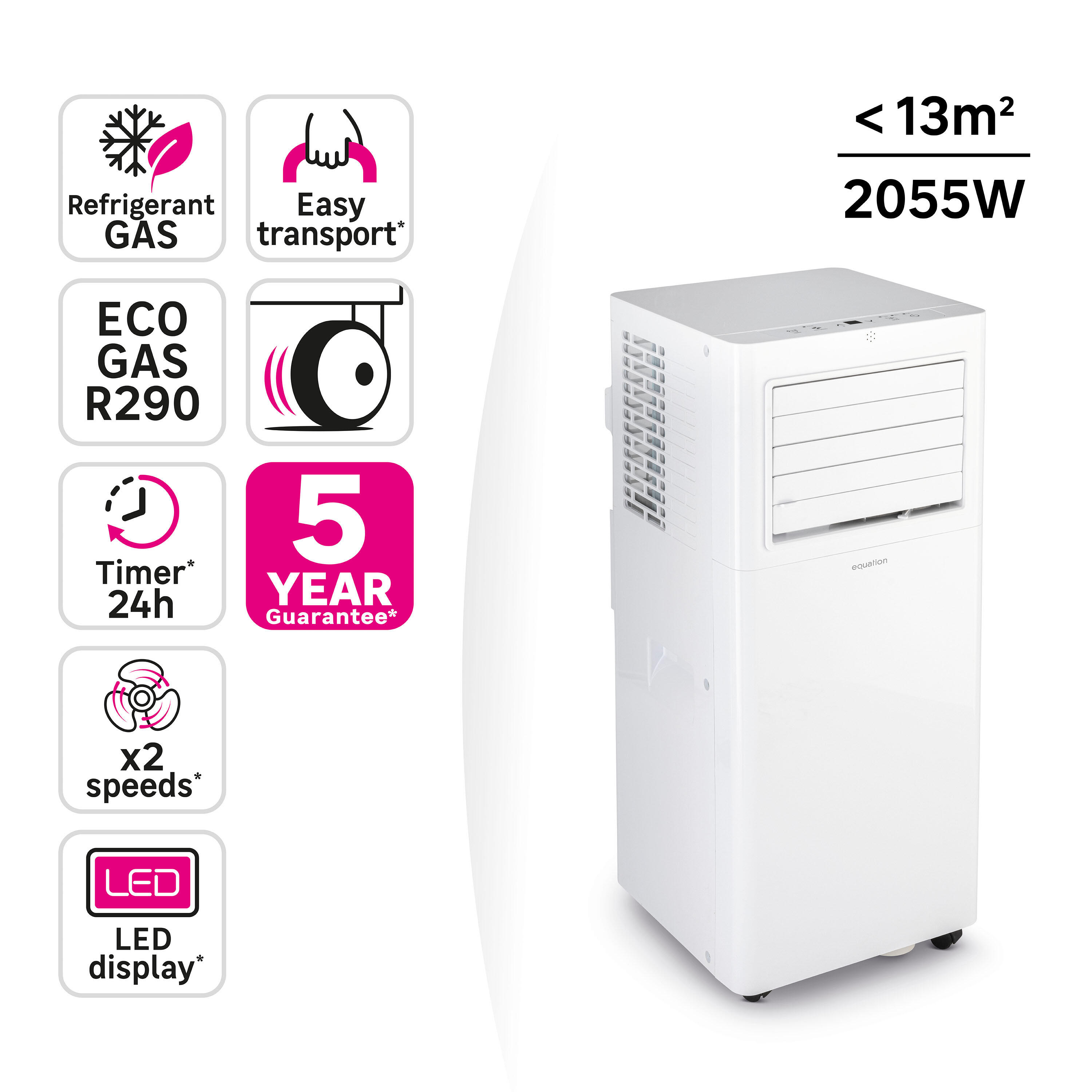 Ar condicionado portátil Equation COOL7K2 7K BTU só frio, até 16m² - 6
