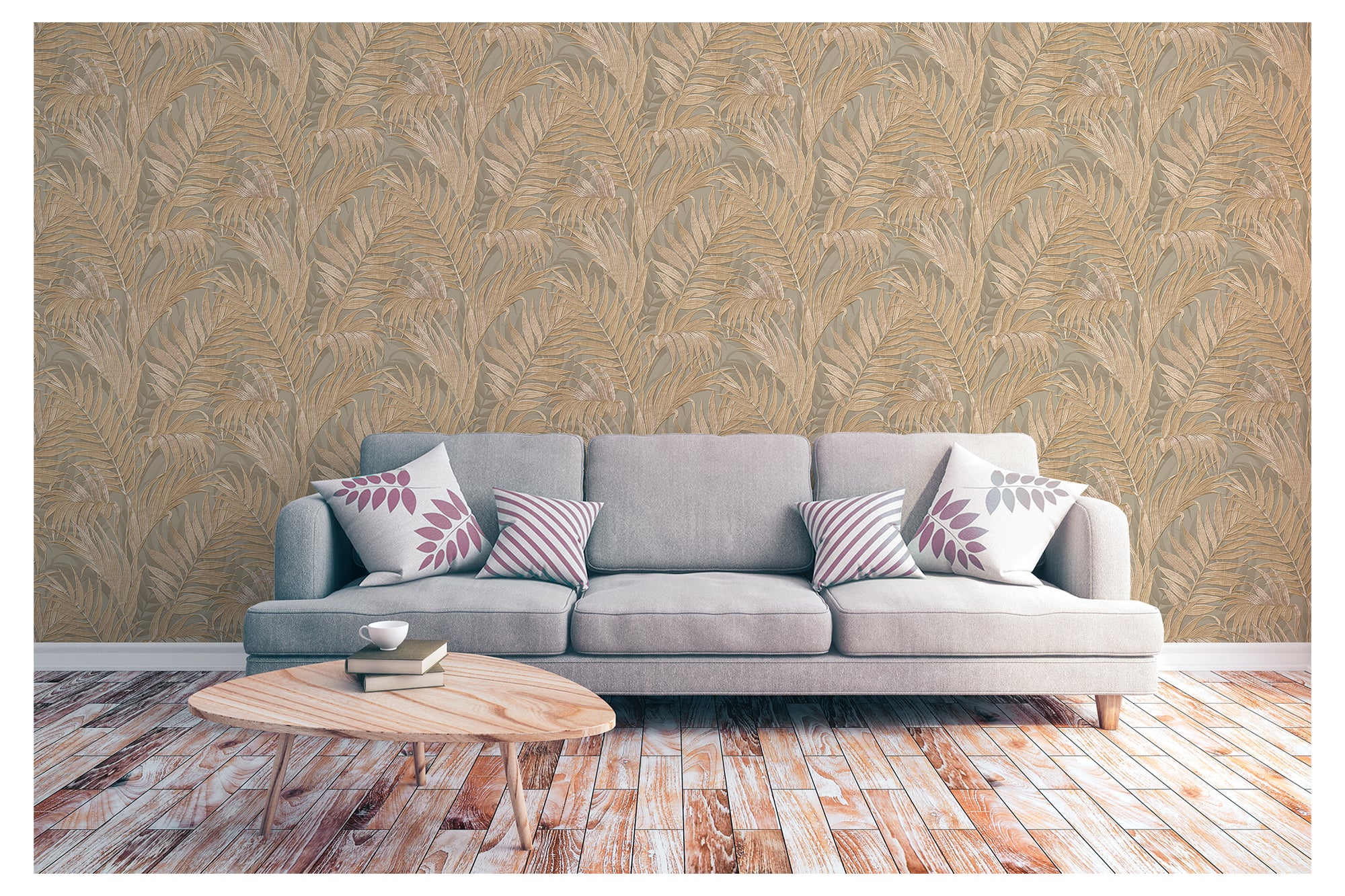 Papel pintado vinilo naturaleza hojas verde