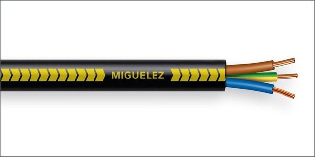 Câble électrique 3G2.5 U1000R2V L.100 m noir