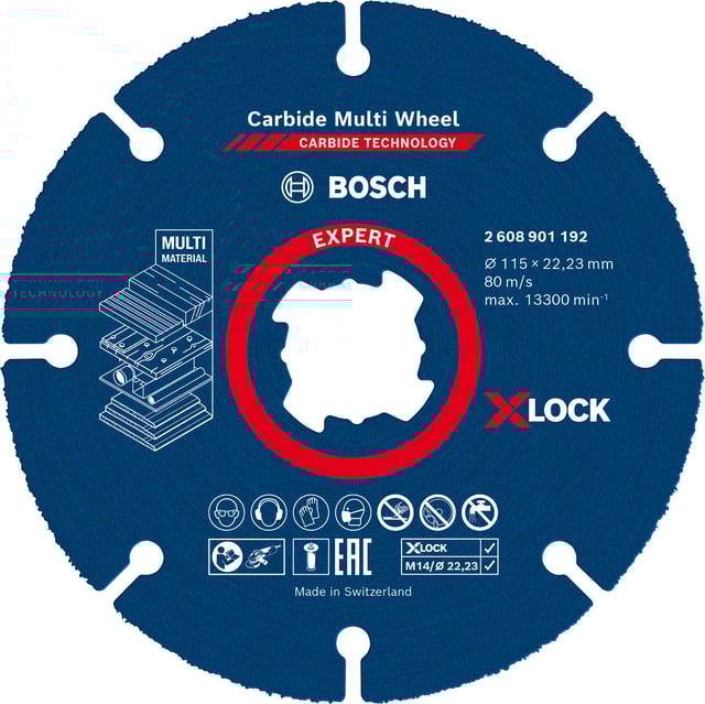 DISCO AMOLADORA CORTE MULTIMATERIAL 115MM BOSCH