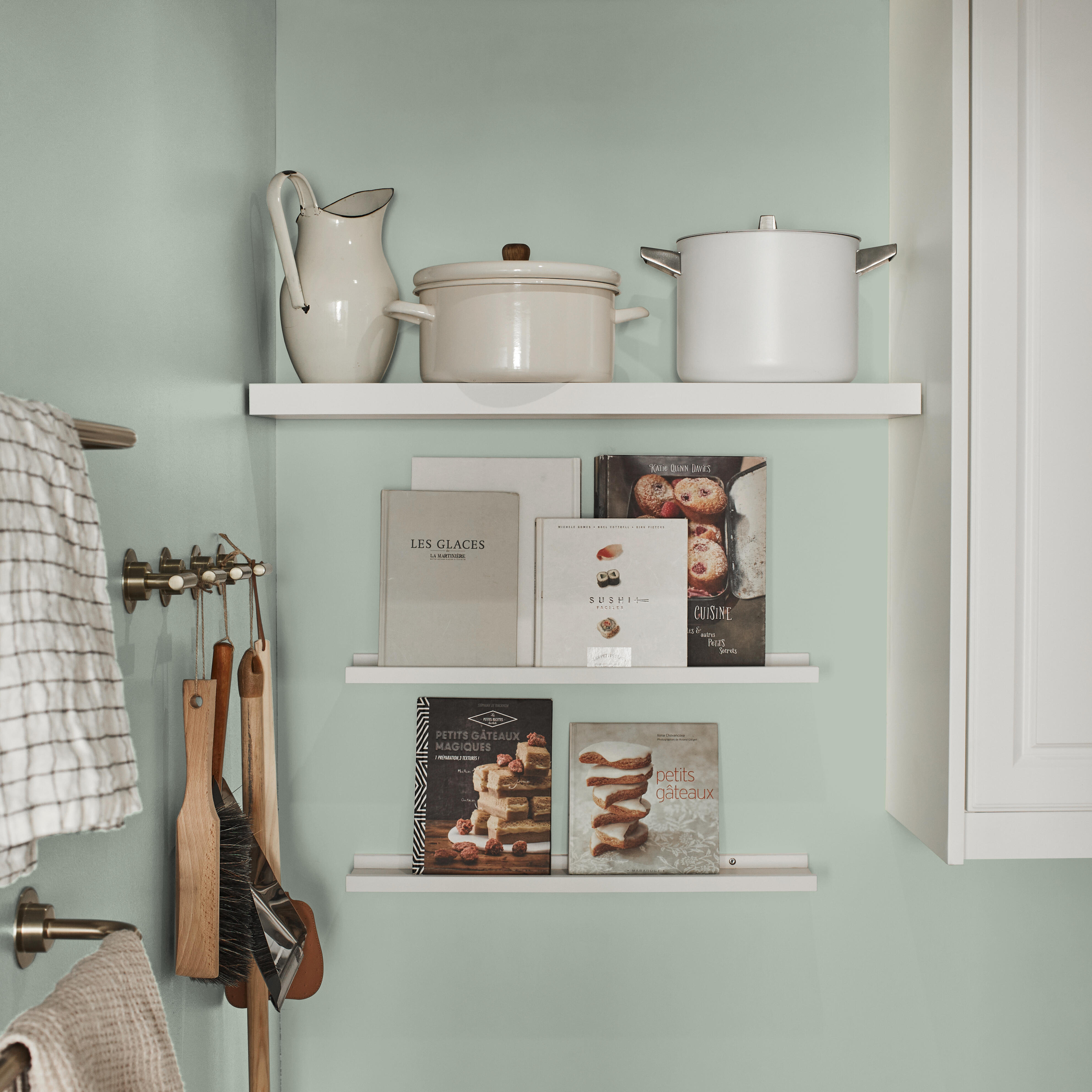 Peinture mur, boiserie sage 5 satin LUXENS Cuisine et bain 2L - 6