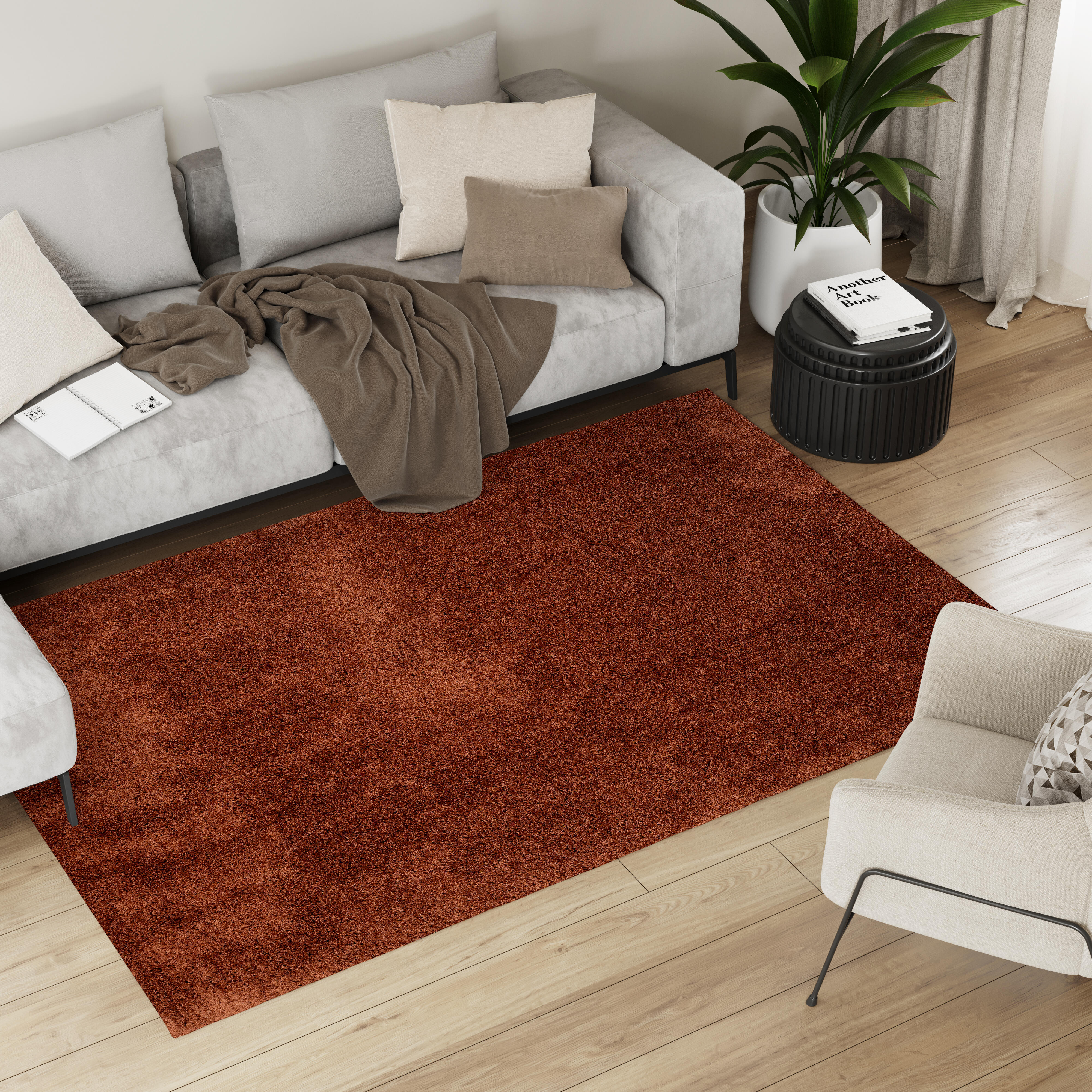 Alfombra poliéster blizz terra 120x170cm