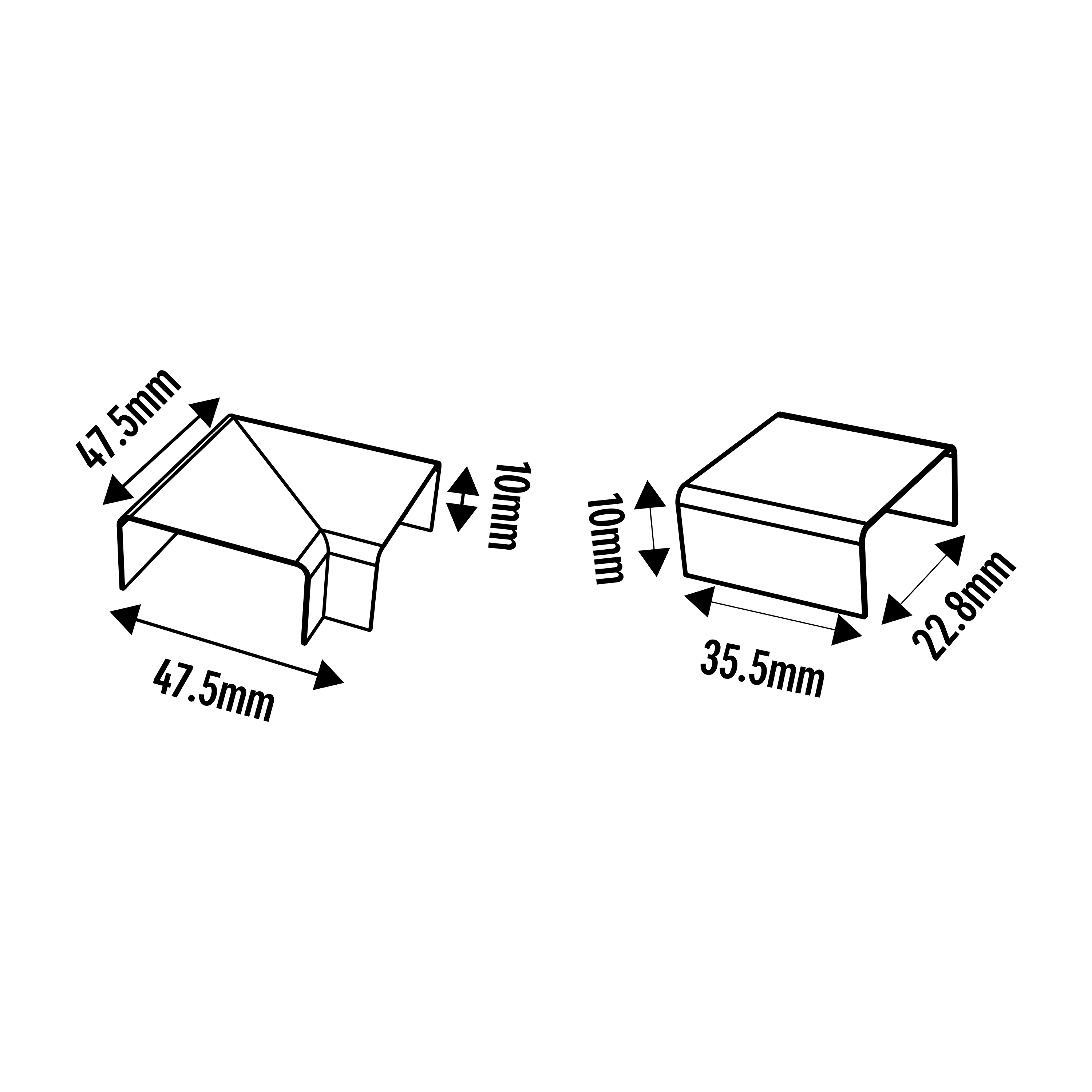 Lot 2 connecteurs pour profilé plat pour ruban LED Cutflexi INSPIRE - 5
