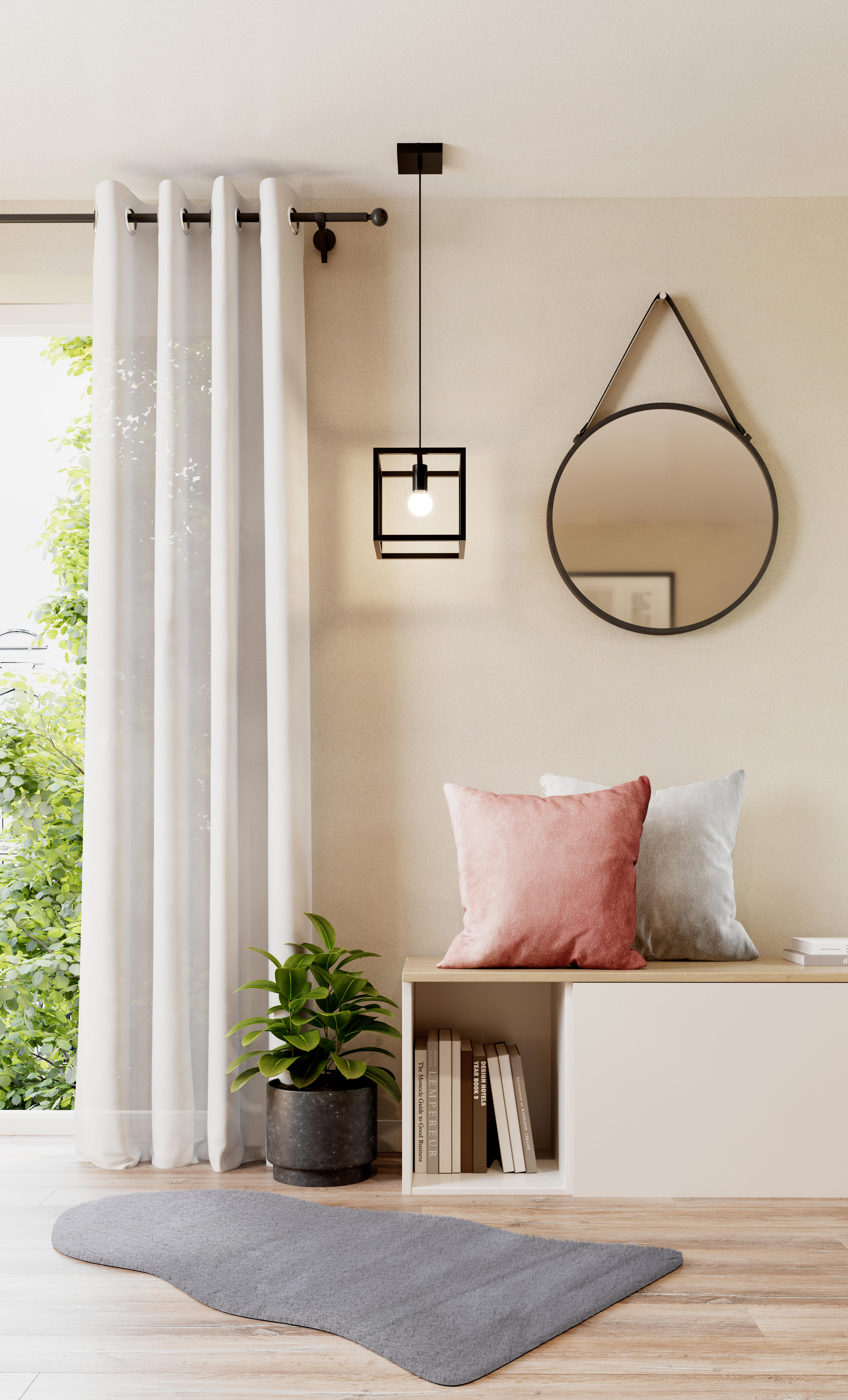 Candeeiro de teto suspenso ELDRICK 1 LÂMPADA E27 PRETO - 4