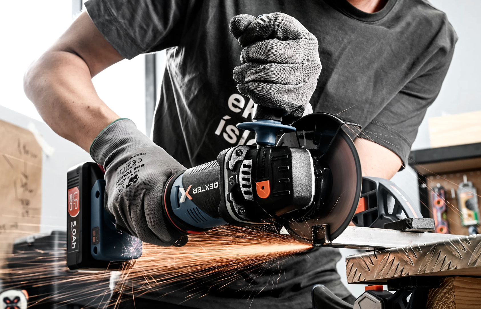 Meuleuse d'angle sans fil 125 mm DEXTER Up20 brushless 20vag3-125bl.1 ...