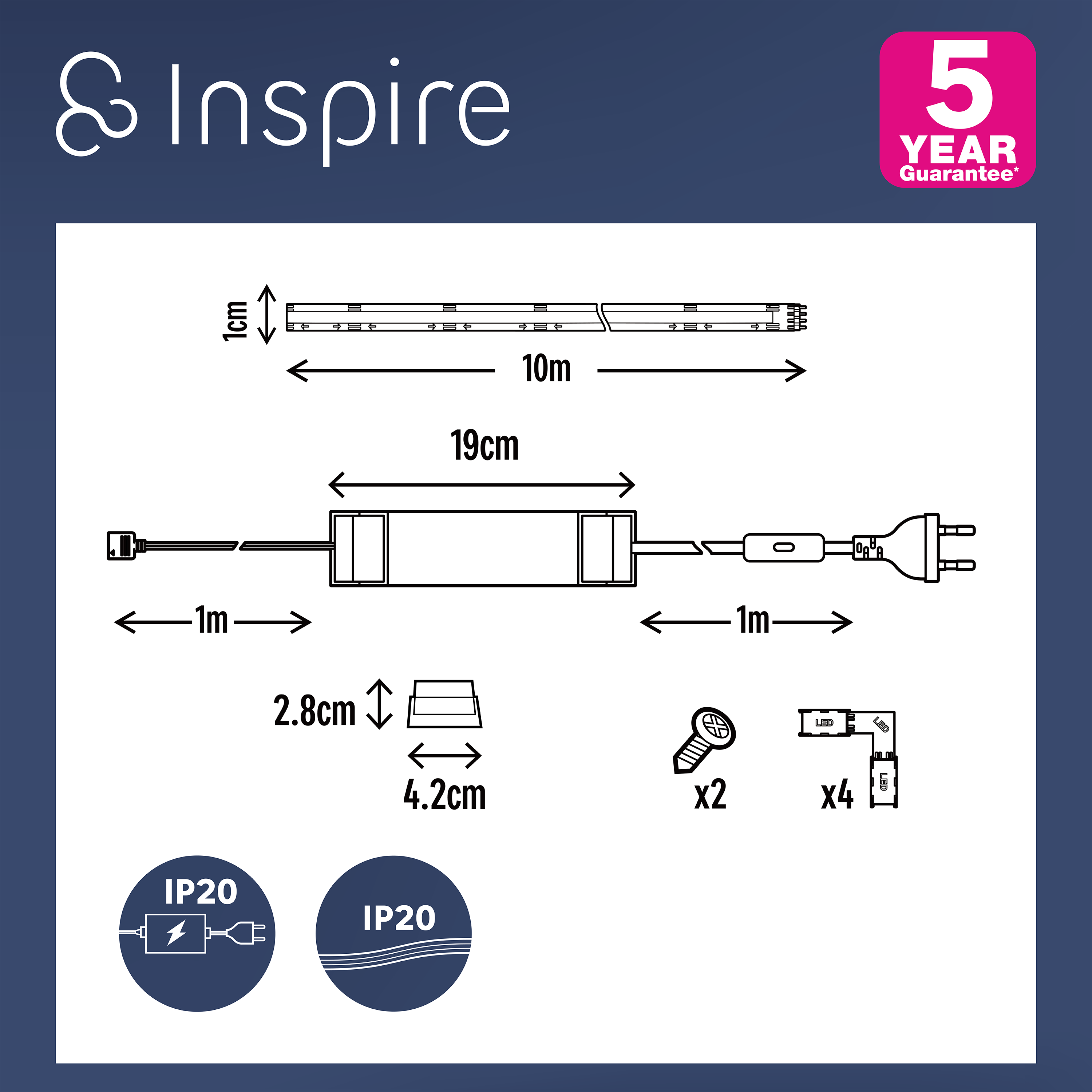 Taśma LED Cob Cutflexi 10 m Inspire - 6