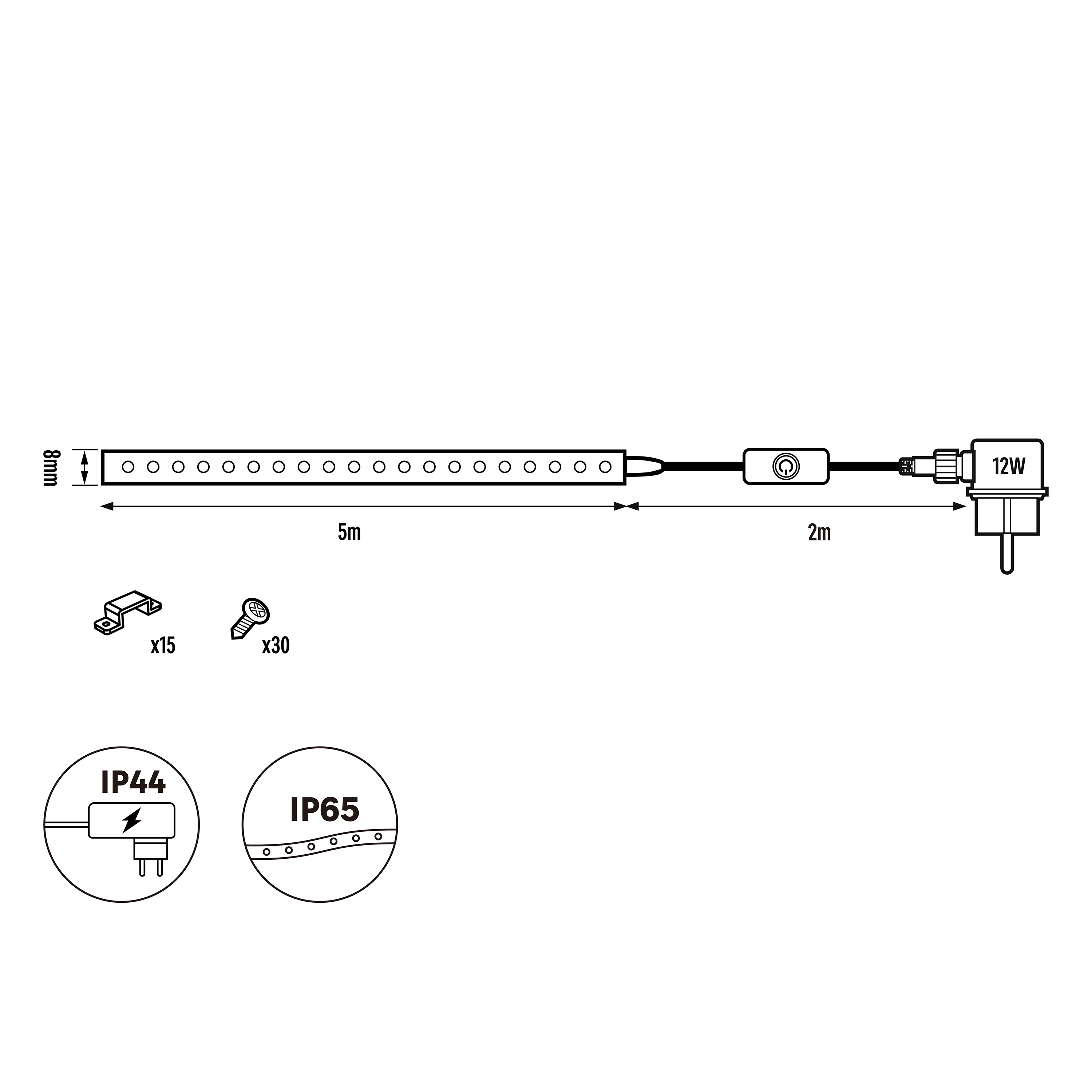 Taśma LED Ribbon 5 m IP44 - 4