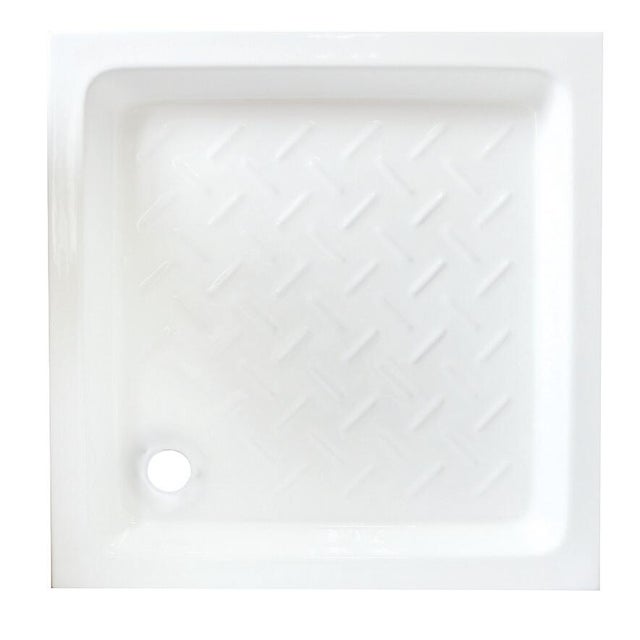 Receveur de douche L.80 x l.80 cm Ep.10 cm grès blanc - AYOR BATHROOM Ondée