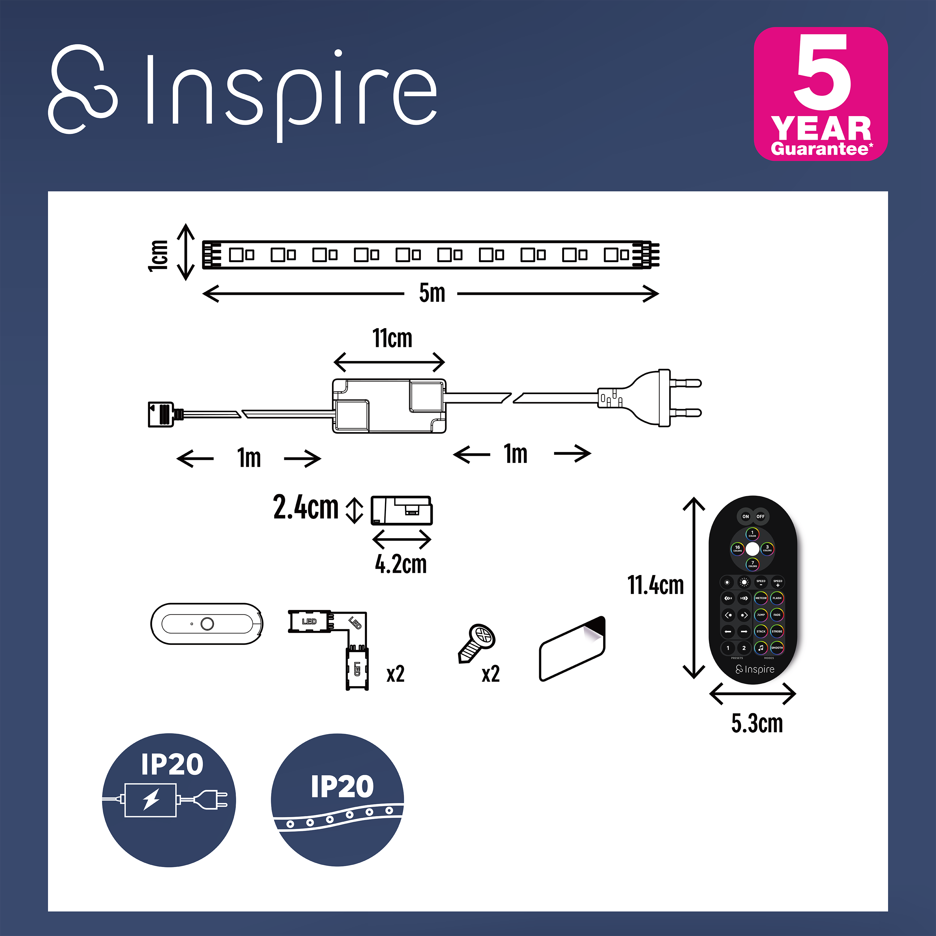 Taśma LED RGBW Cutflexi 5 m INSPIRE - 8