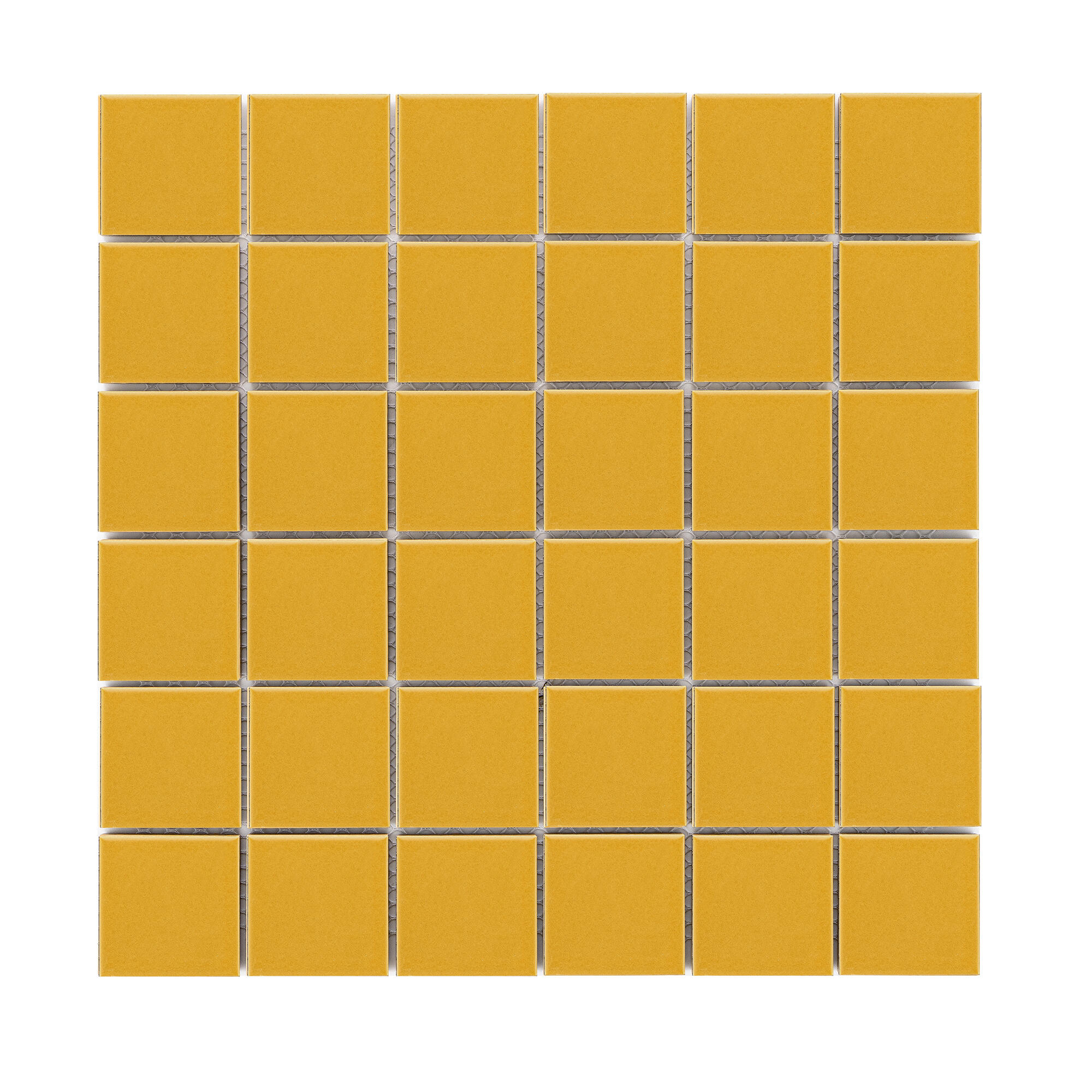 1 plaque de mosaïque Kiel porcelaine jaune 30.3 x 30.3 cm ARTENS - 6