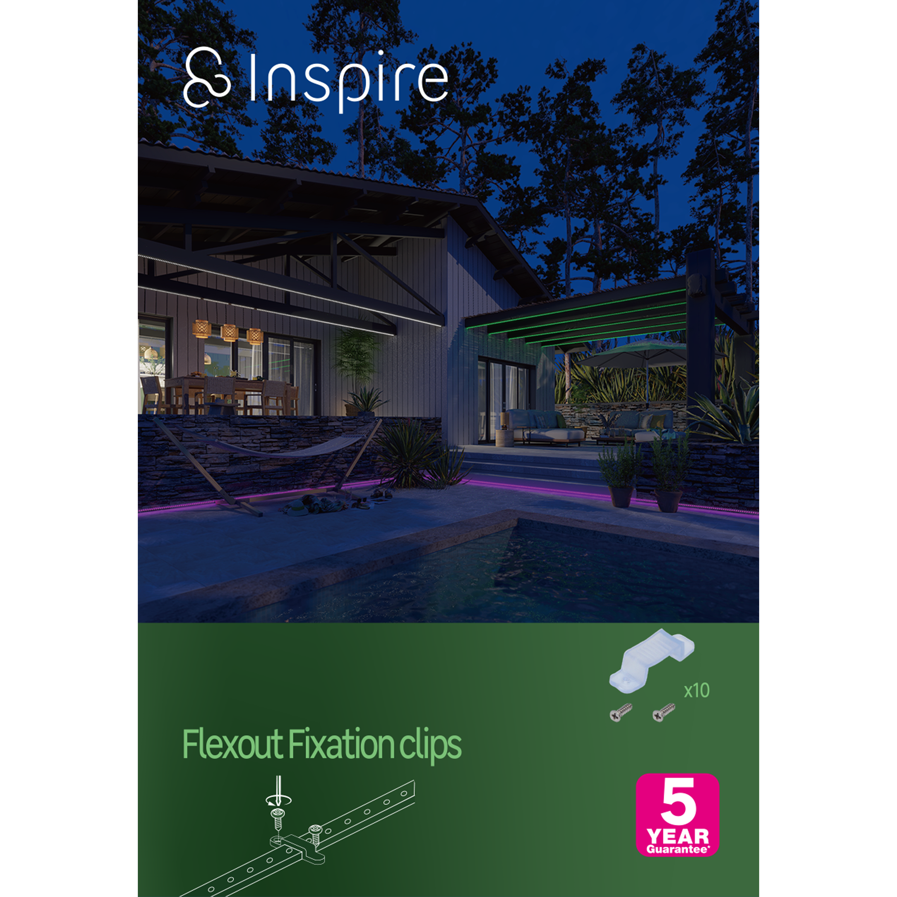 Lot de 10 clips de fixation pour Ruban LED Flexout INSPIRE - 4