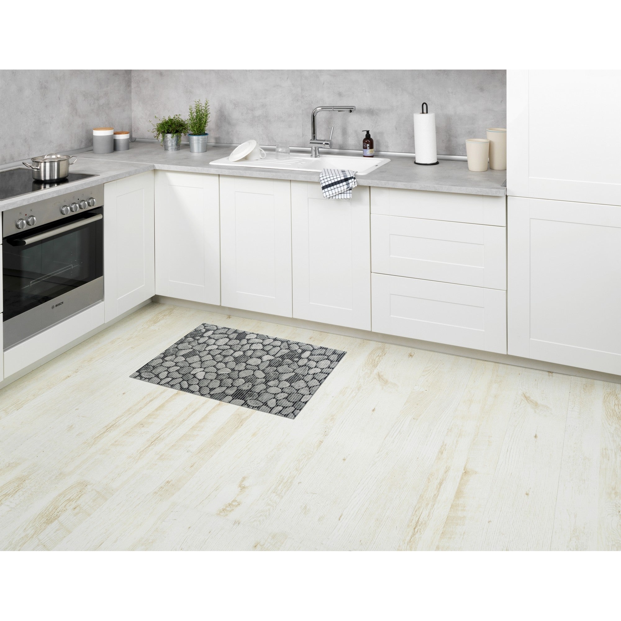 Alfombra antideslizante Softfoam gris 50x80 cm - 4