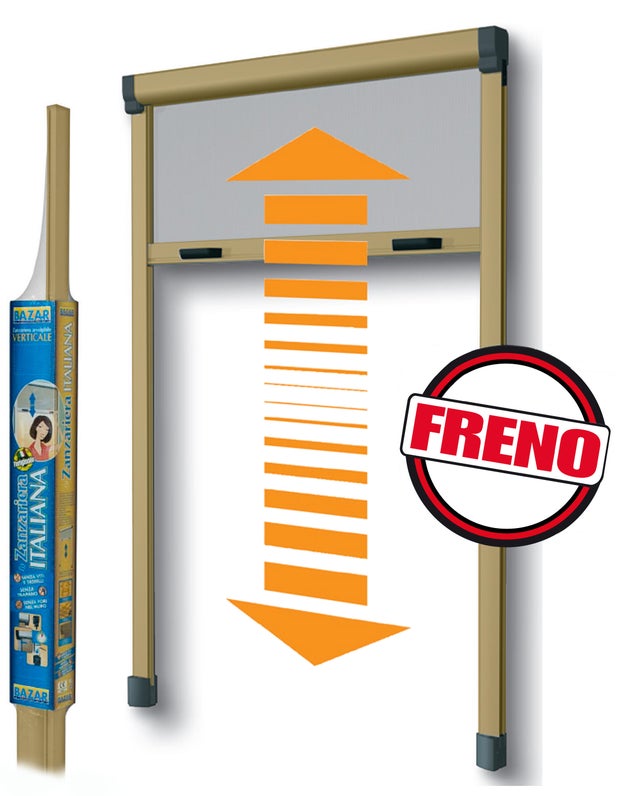 Zanzariera avvolgibile MEDAL Bazar per finestra L 120 x H 170 cm bronzo riducibile