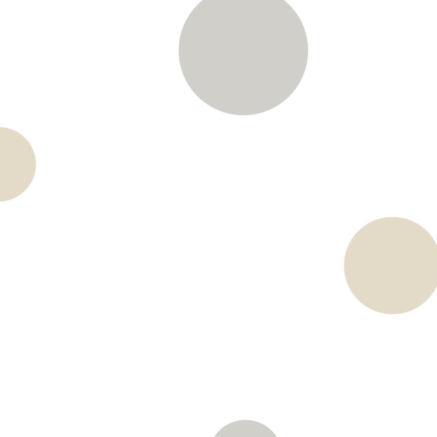 Papier peint intissé Babyland big pois beige, blanc - 3