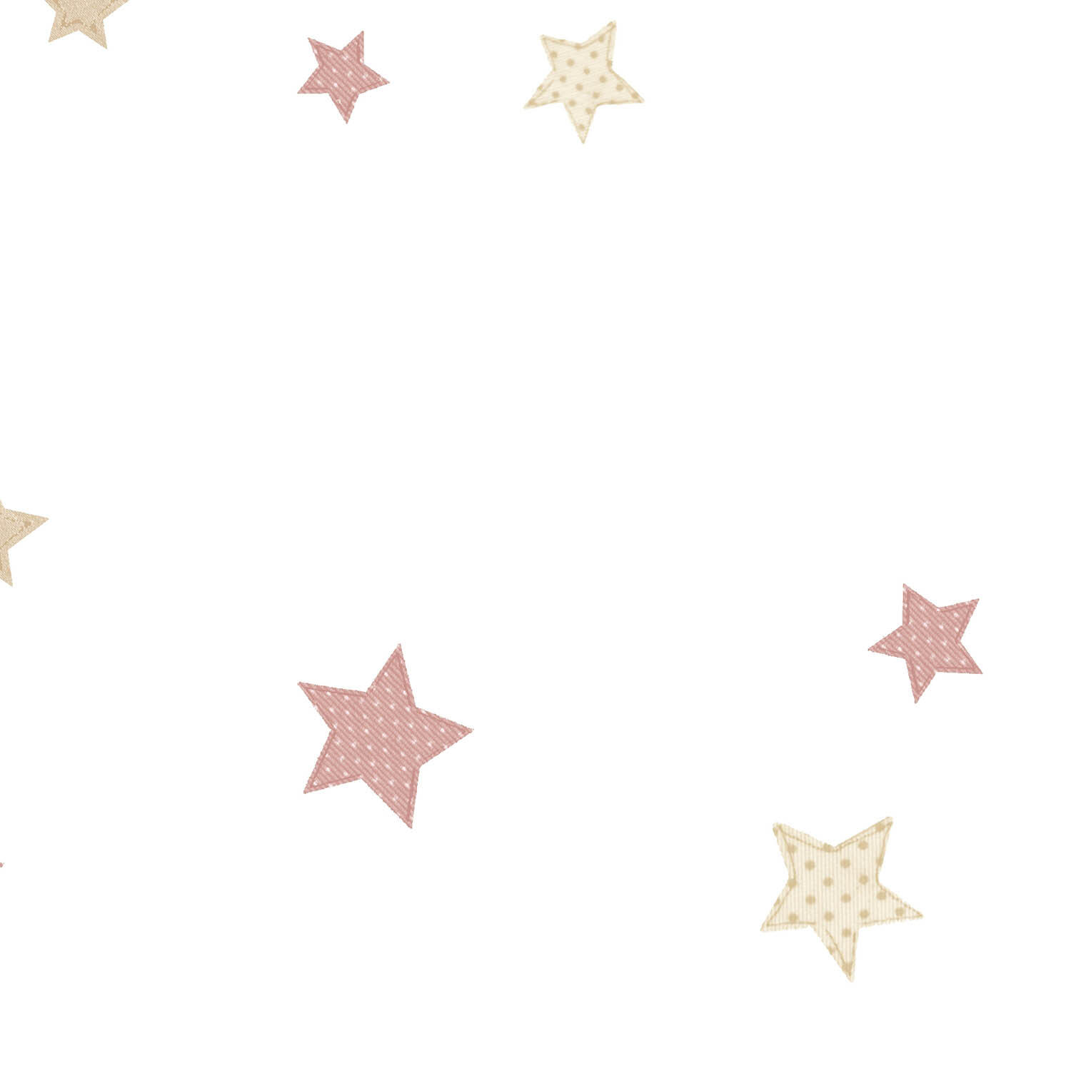 Papier peint intissé Babyland étoiles rose, beige - 2