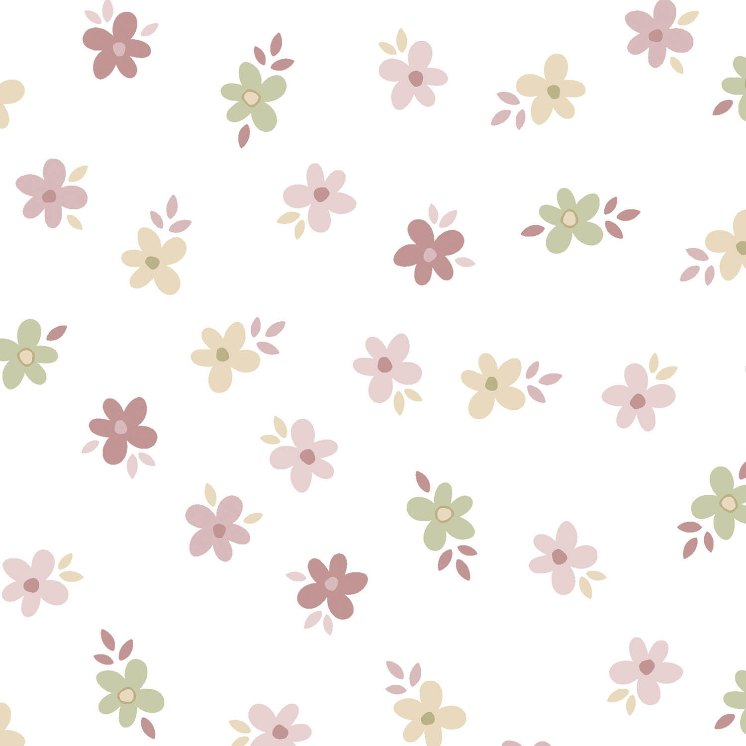 Papier peint intissé Babyland fleurettes rose - 3
