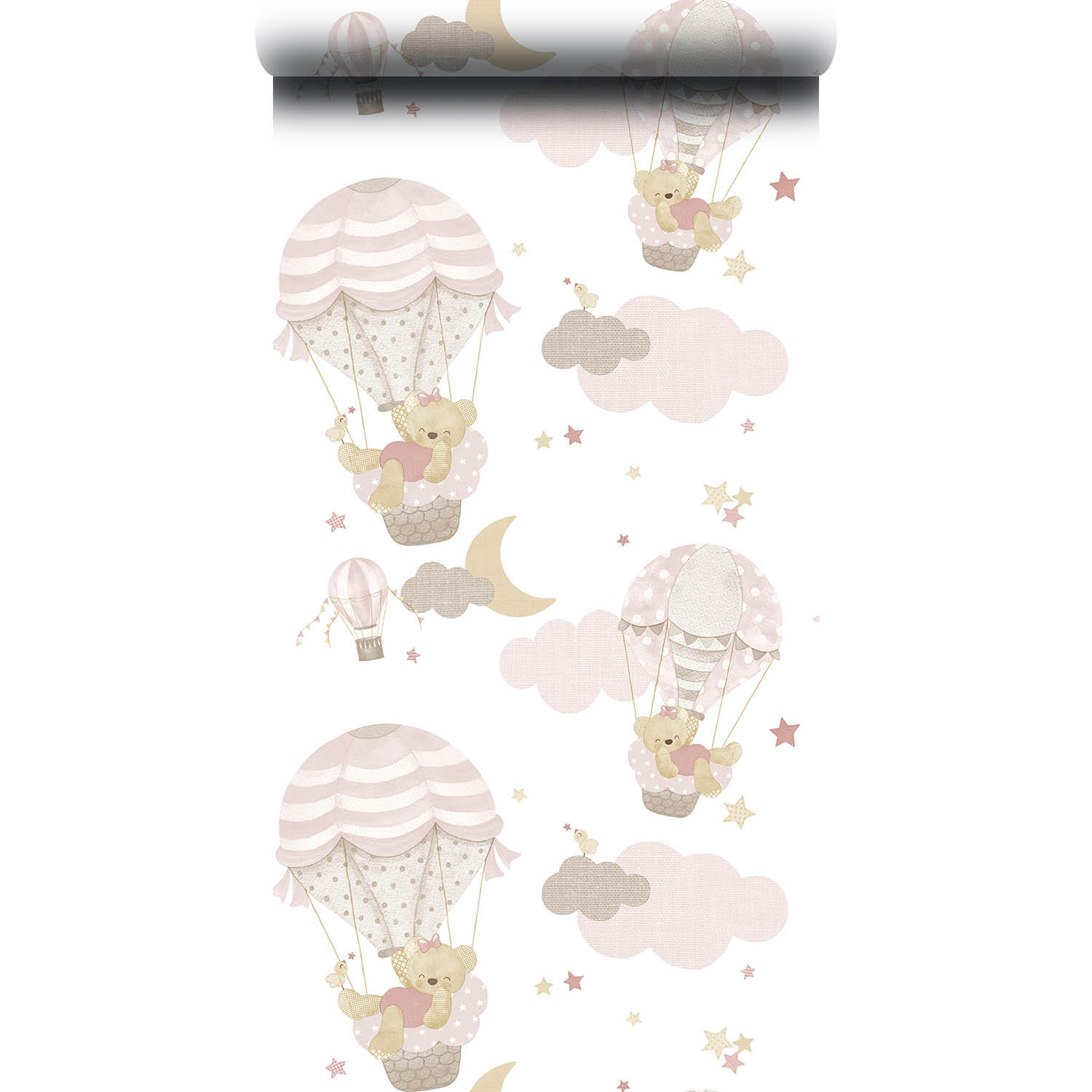 Papier peint intissé Babyland ourson rose - 2