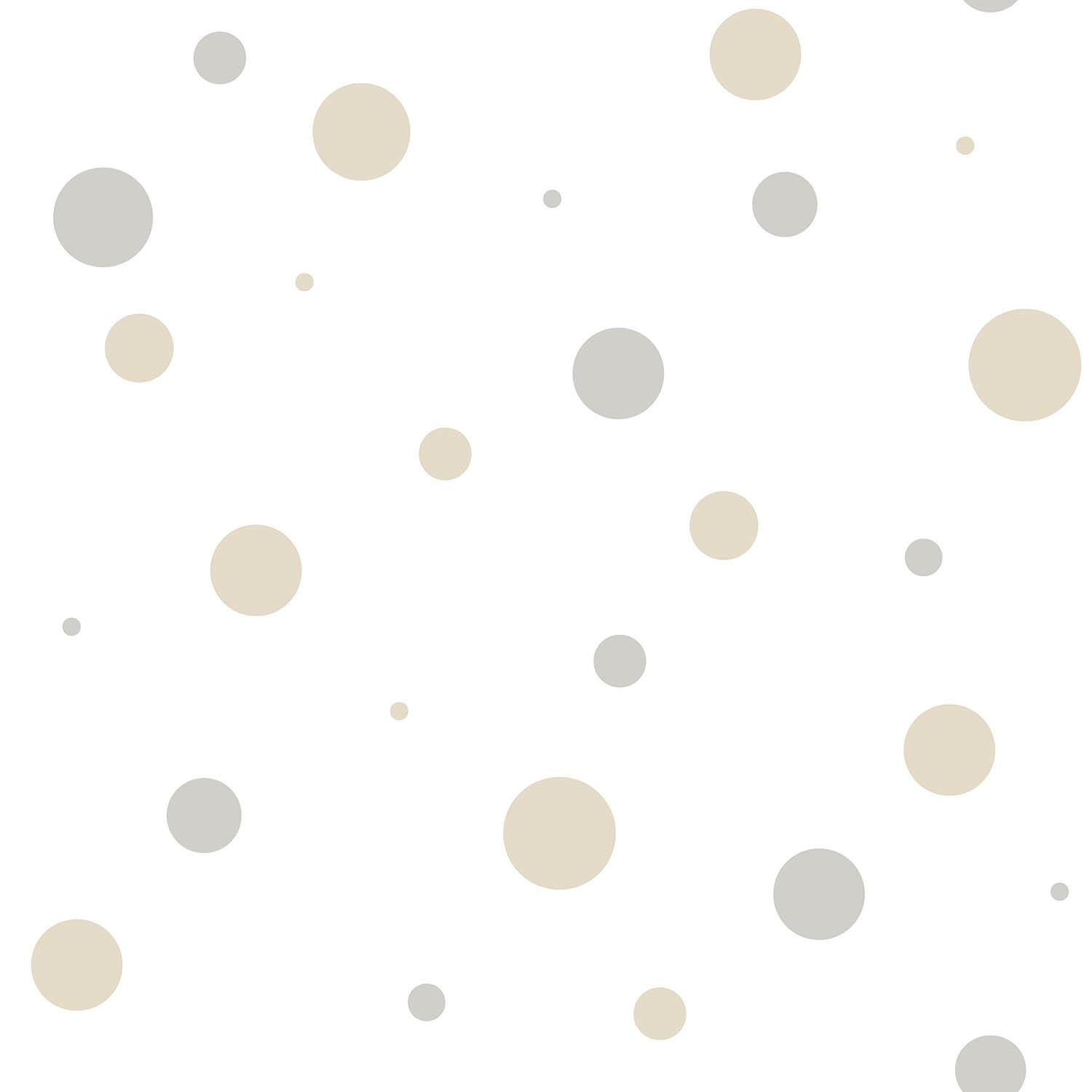 Papier peint intissé Babyland big pois beige, blanc - 2