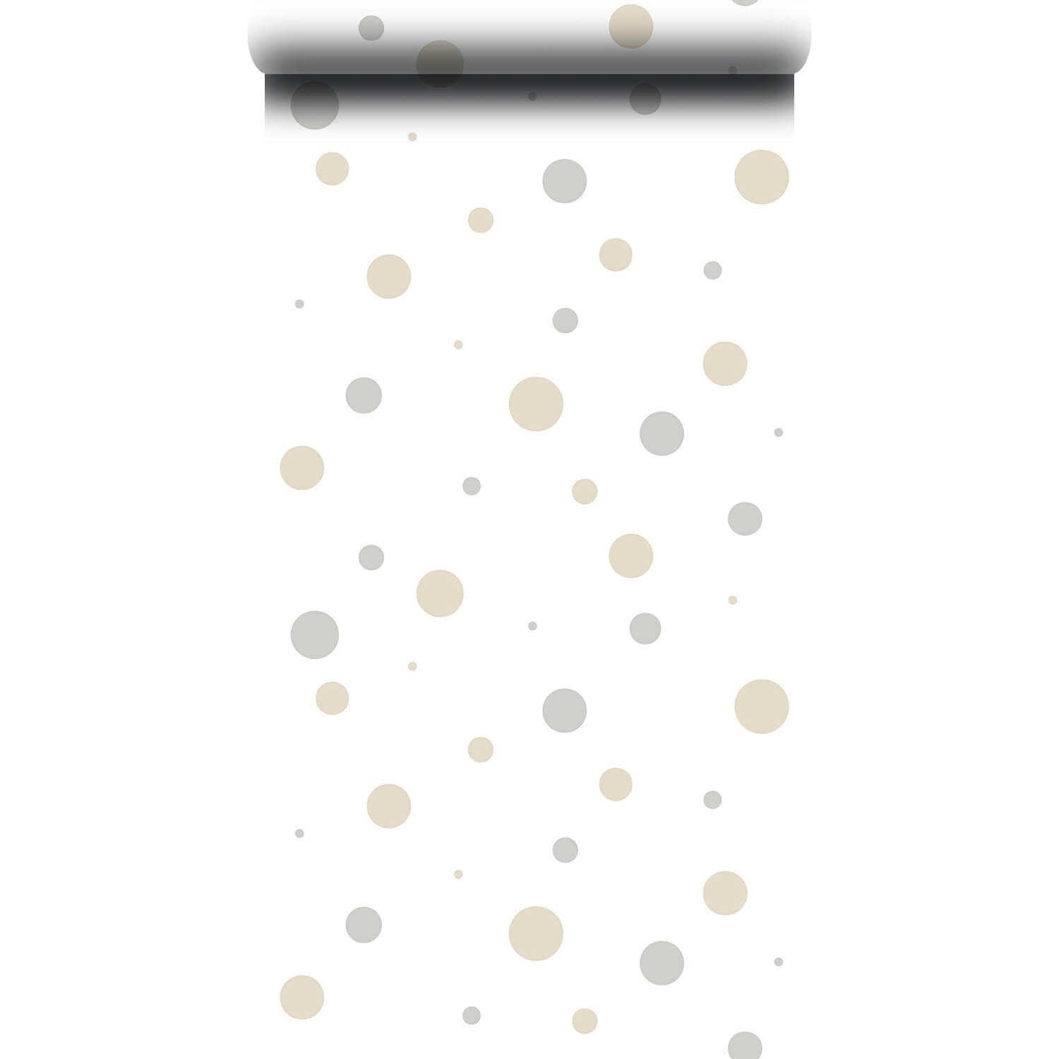Papier peint intissé Babyland big pois beige, blanc - 4