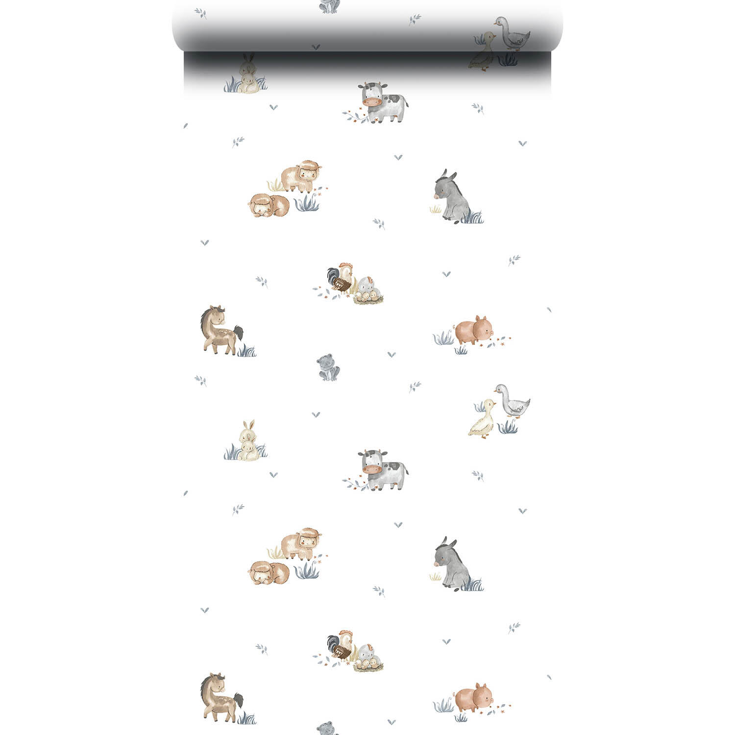 Papier peint intissé Babyland ferme blanc - 4
