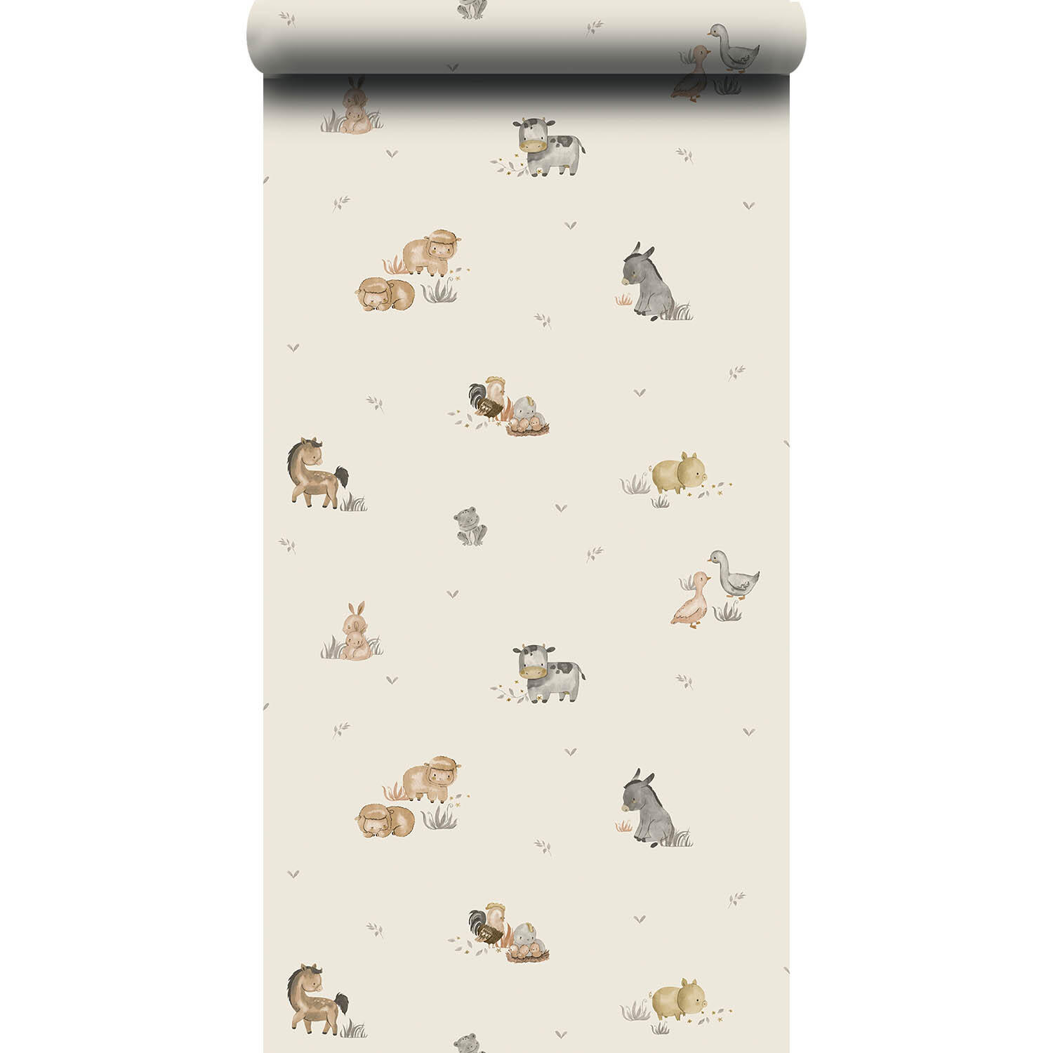 Papier peint intissé Babyland ferme beige - 4
