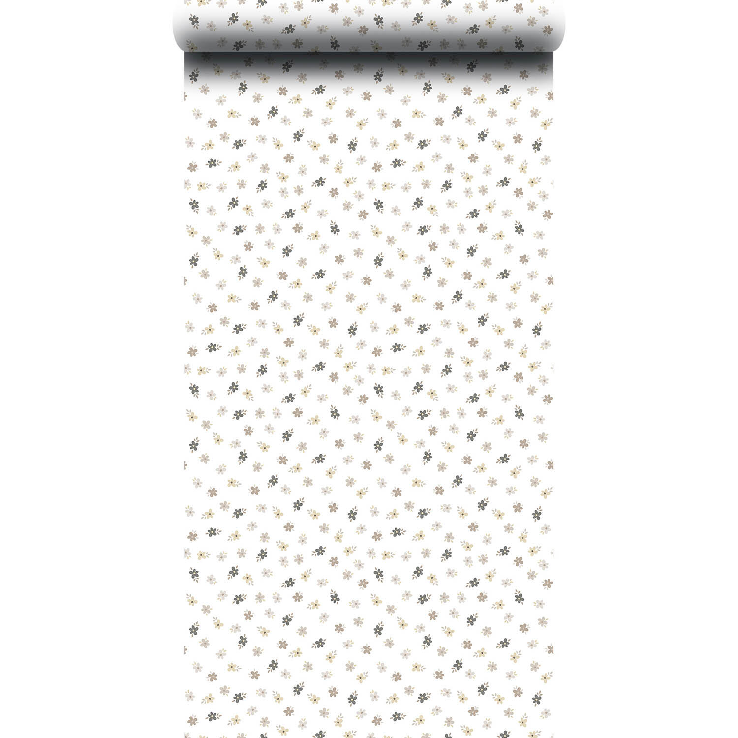Papier peint intissé Babyland fleurettes blanc, beige - 4