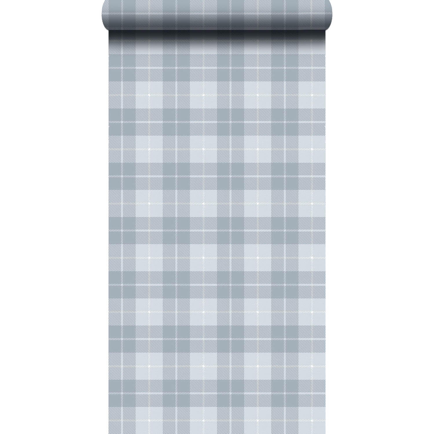 Papier peint intissé Babyland tartan bleu - 2