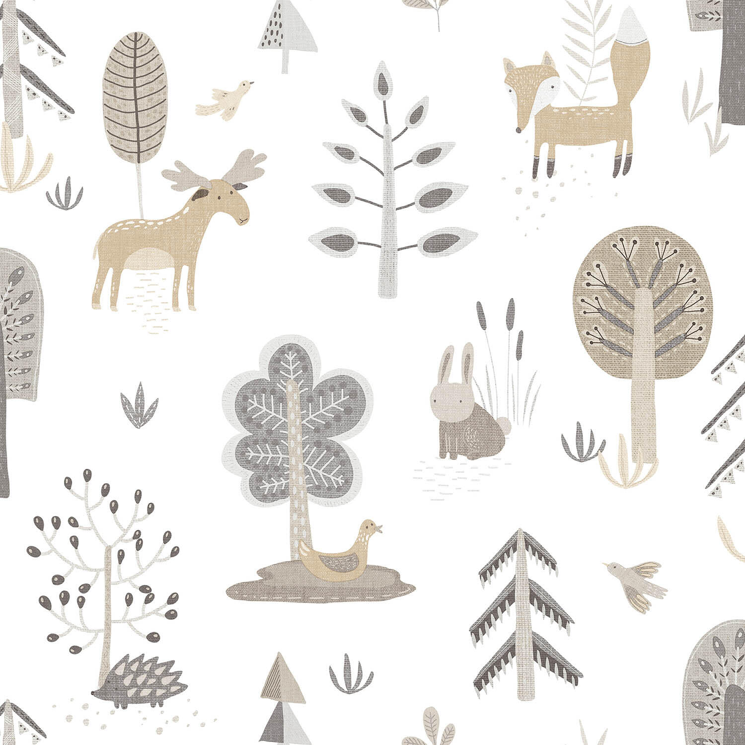 Papier peint intissé Babyland les bois beige - 2