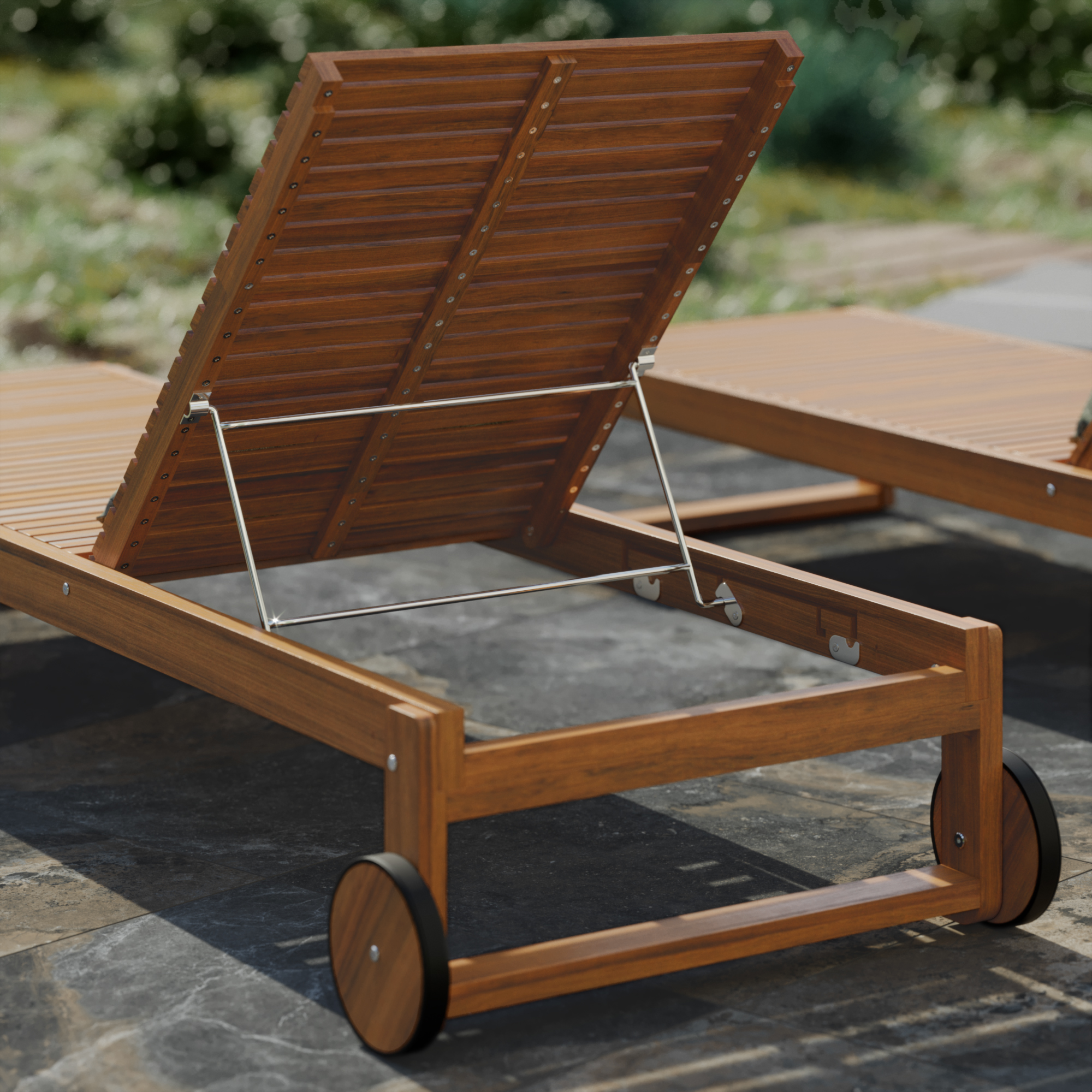 Bain de soleil en acacia Solaris II NATERIAL - 3