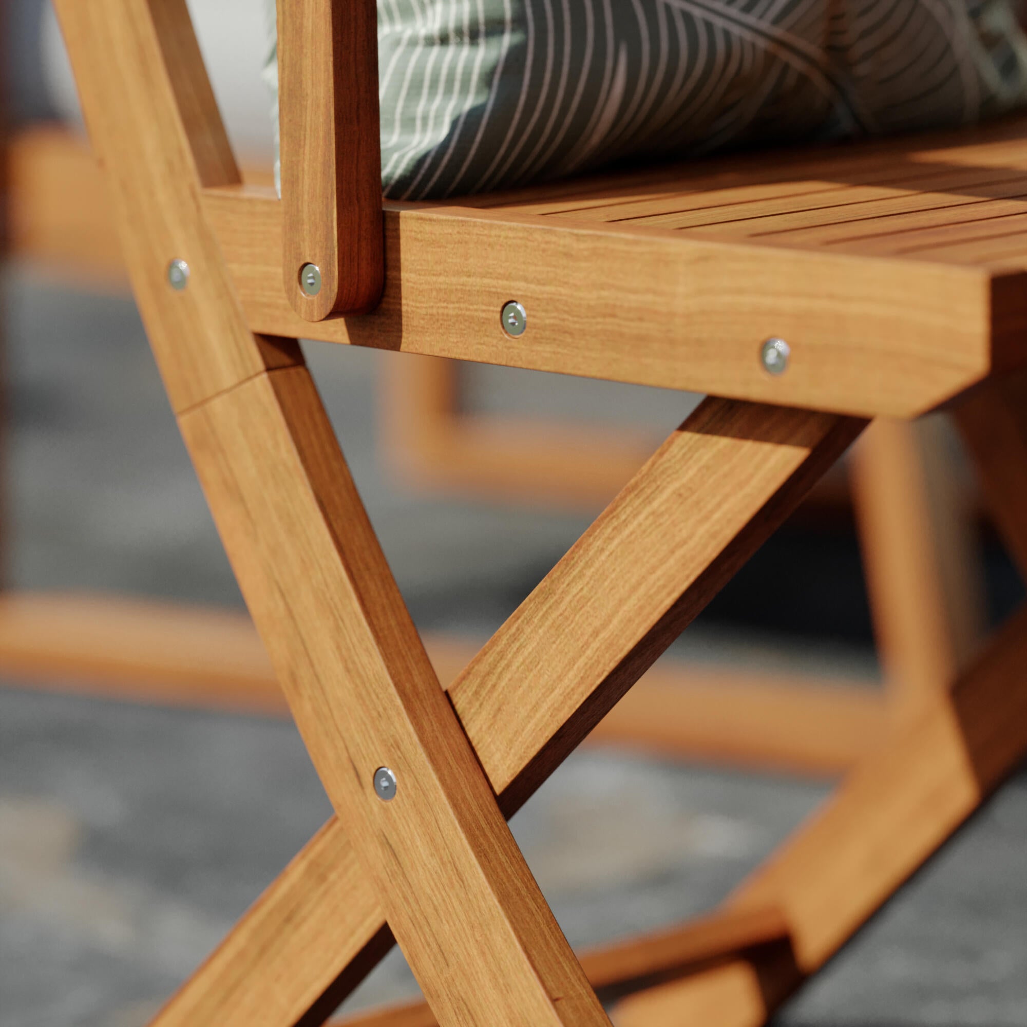 Lot 2 fauteuils en acacia Solaris II NATERIAL - 7