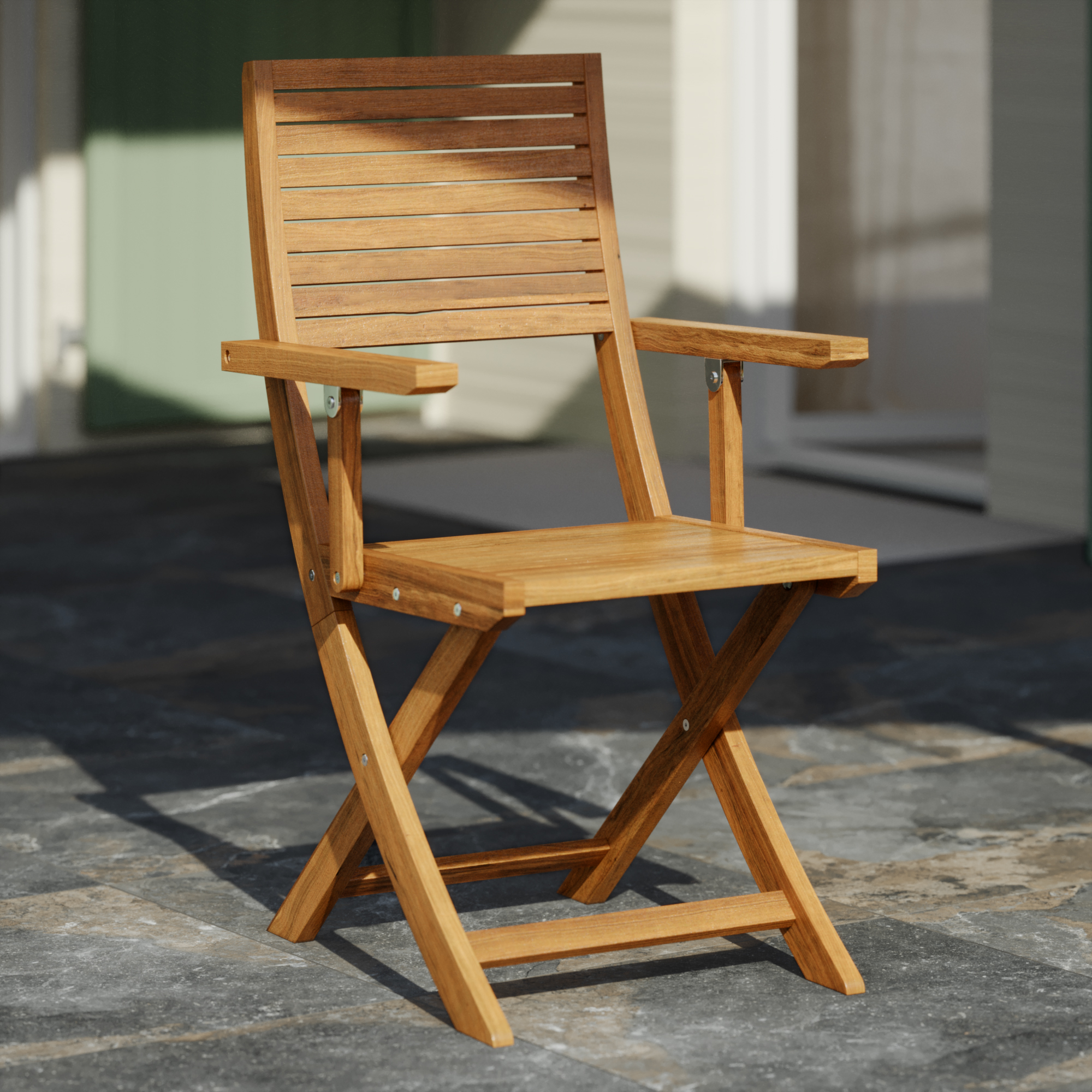 Poltrona de jardim castanho Naterial Solaris Wood - 7