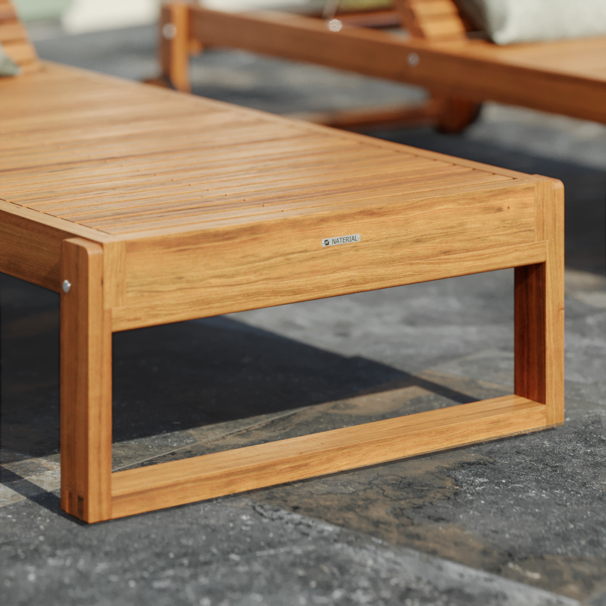 Bain de soleil en acacia Solaris II NATERIAL - 6