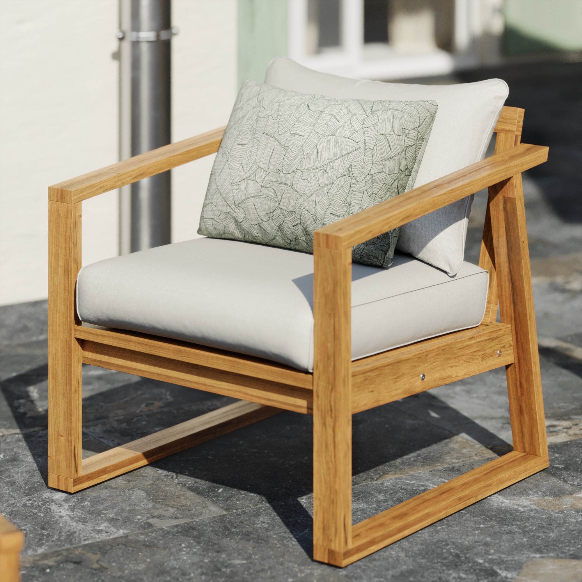 Salon bas en acacia Solaris NATERIAL, 4 personnes - 14