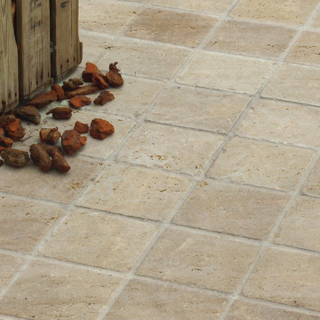 PAVE TRAVERTIN 10X10X3 CM LA PIECE