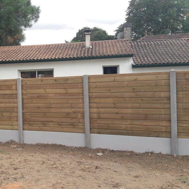 Cloture bois sur poteau beton existant au meilleur prix Leroy Merlin — free download
