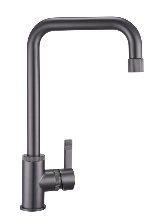 Grifo de cocina monomando caño alto DELINIA Indus antracita