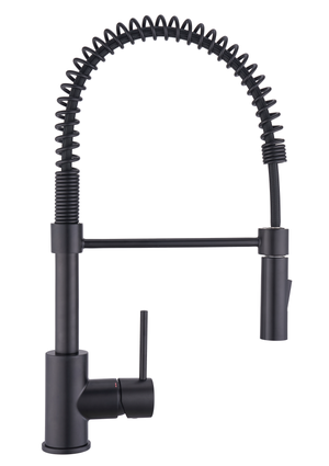 Grifo de cocina monomando con caño extraíble DELINIA Tomas negro - Main Image