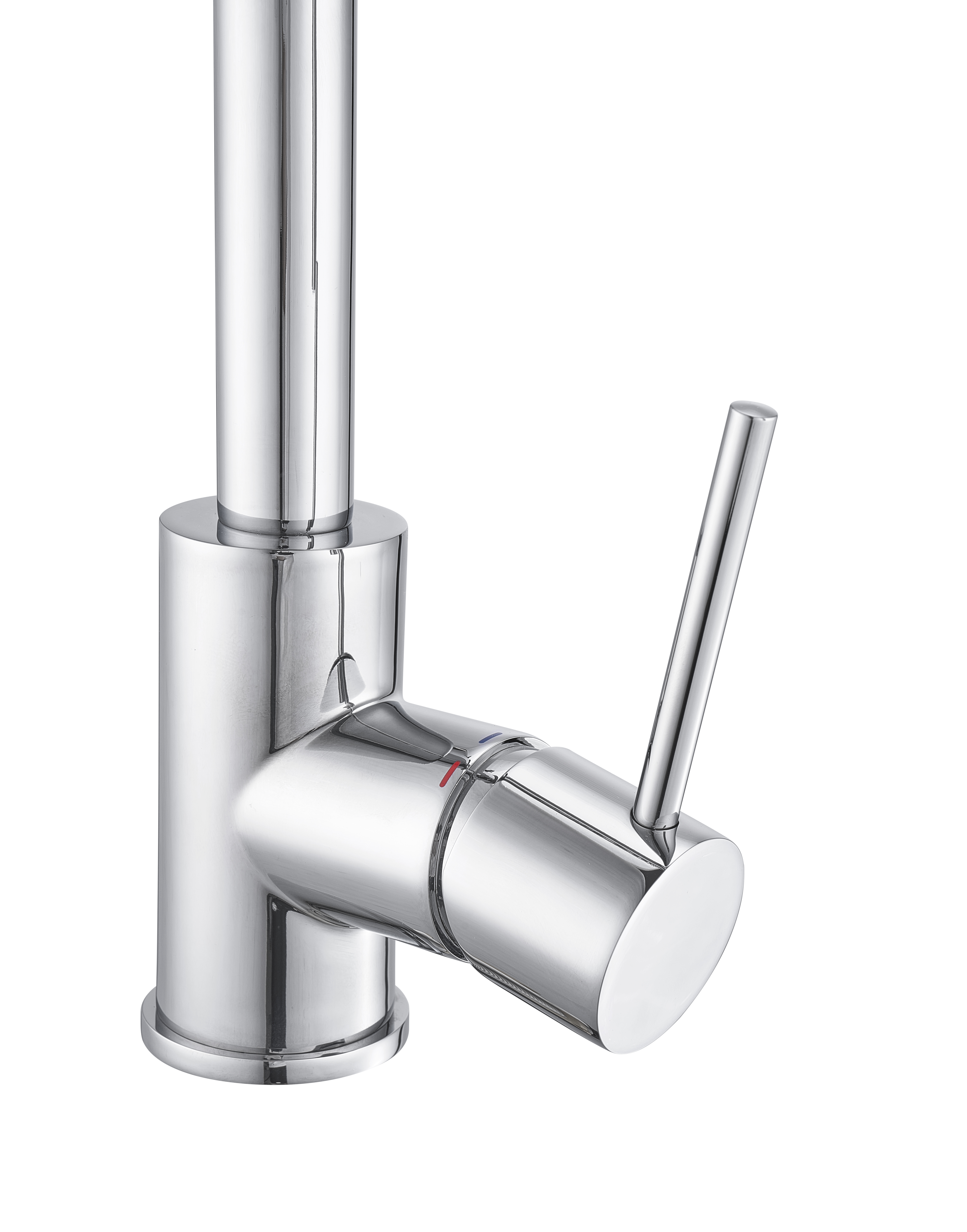 Torneira de bancada cano alto escovado em níquel cromada Delinia Tomas - 8