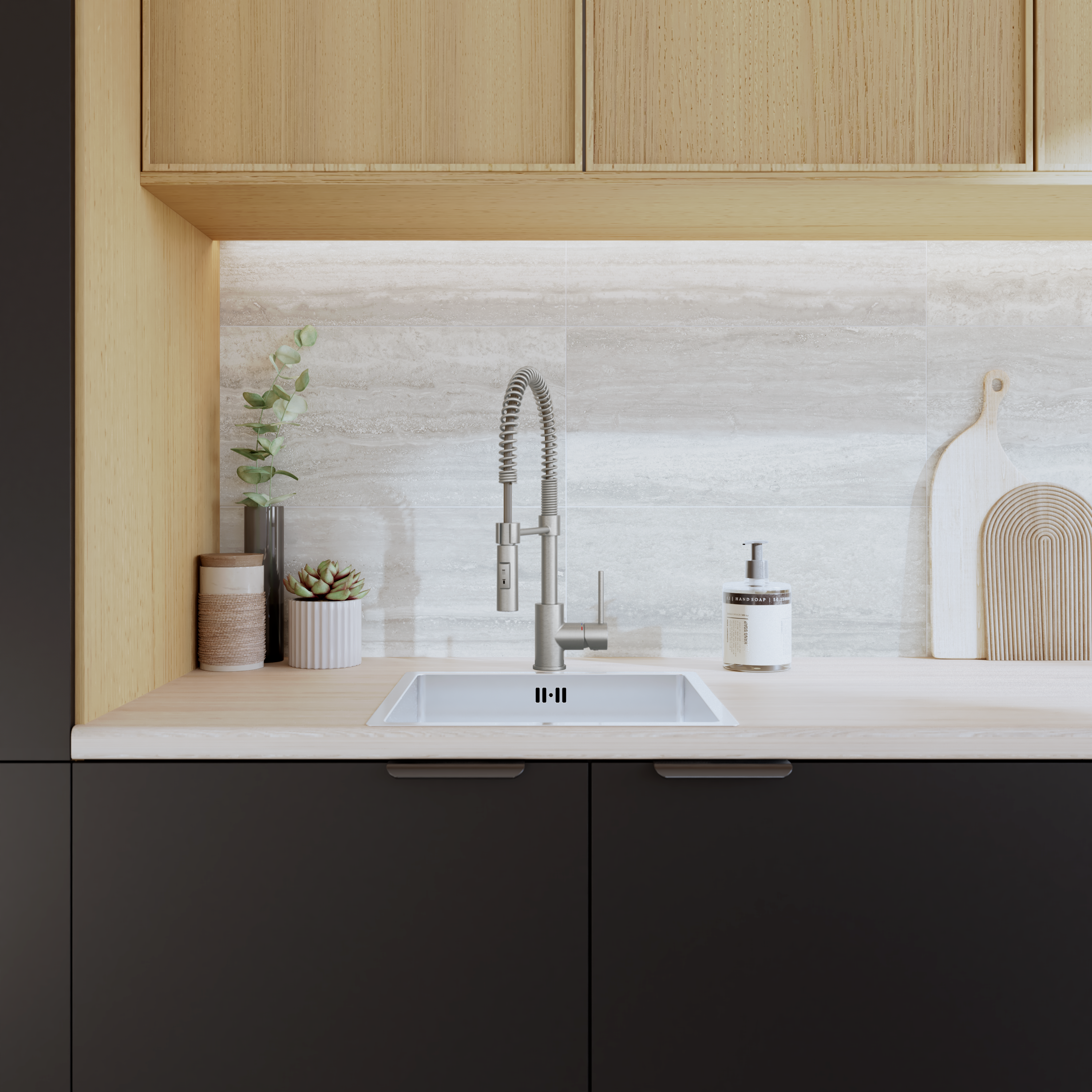 Mitigeur de cuisine avec douchette DELINIA Tomas gris - 13
