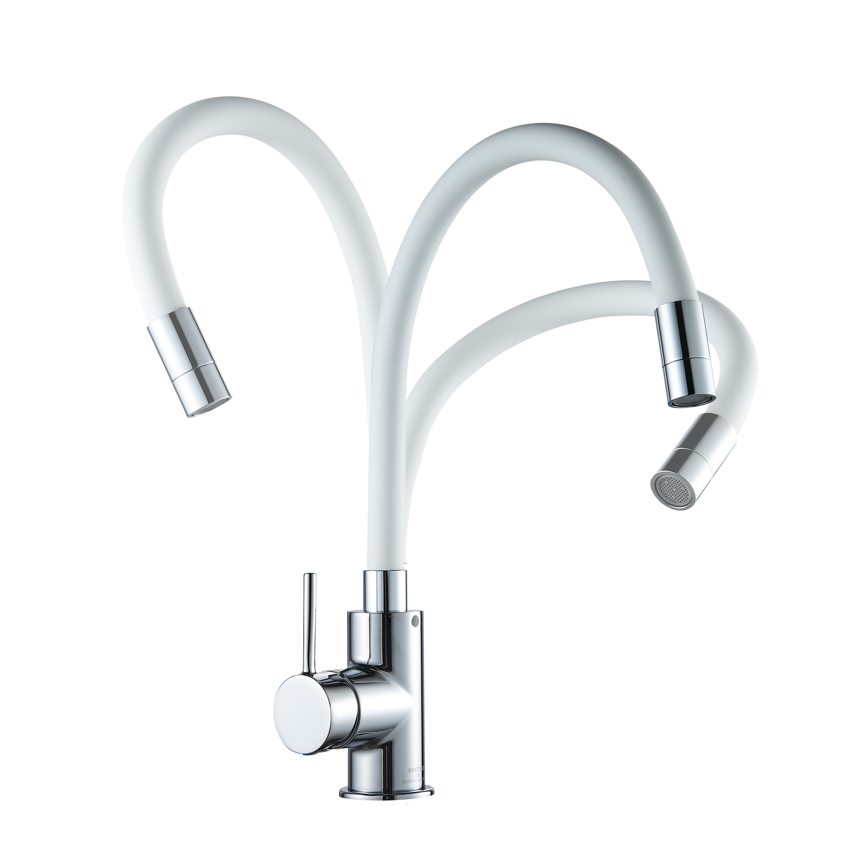 Rubinetto da cucina elastico flessibile Eleki bianco cromato lucido DELINIA - 10