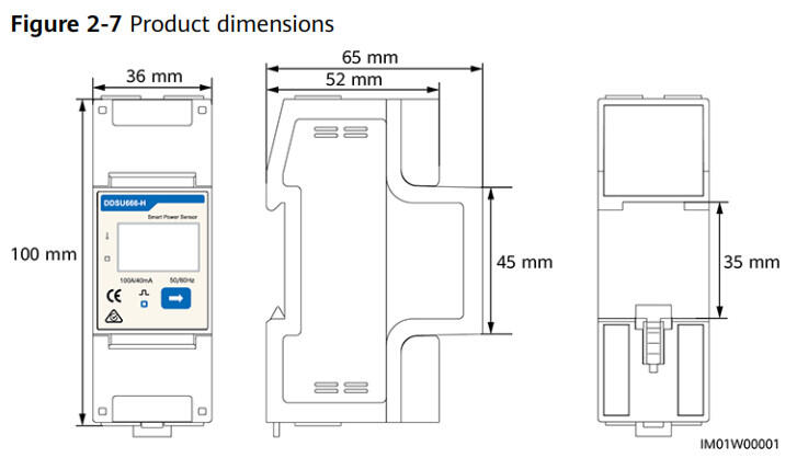 Monotorização de consumo DDSU666-H Huawei Power - 5