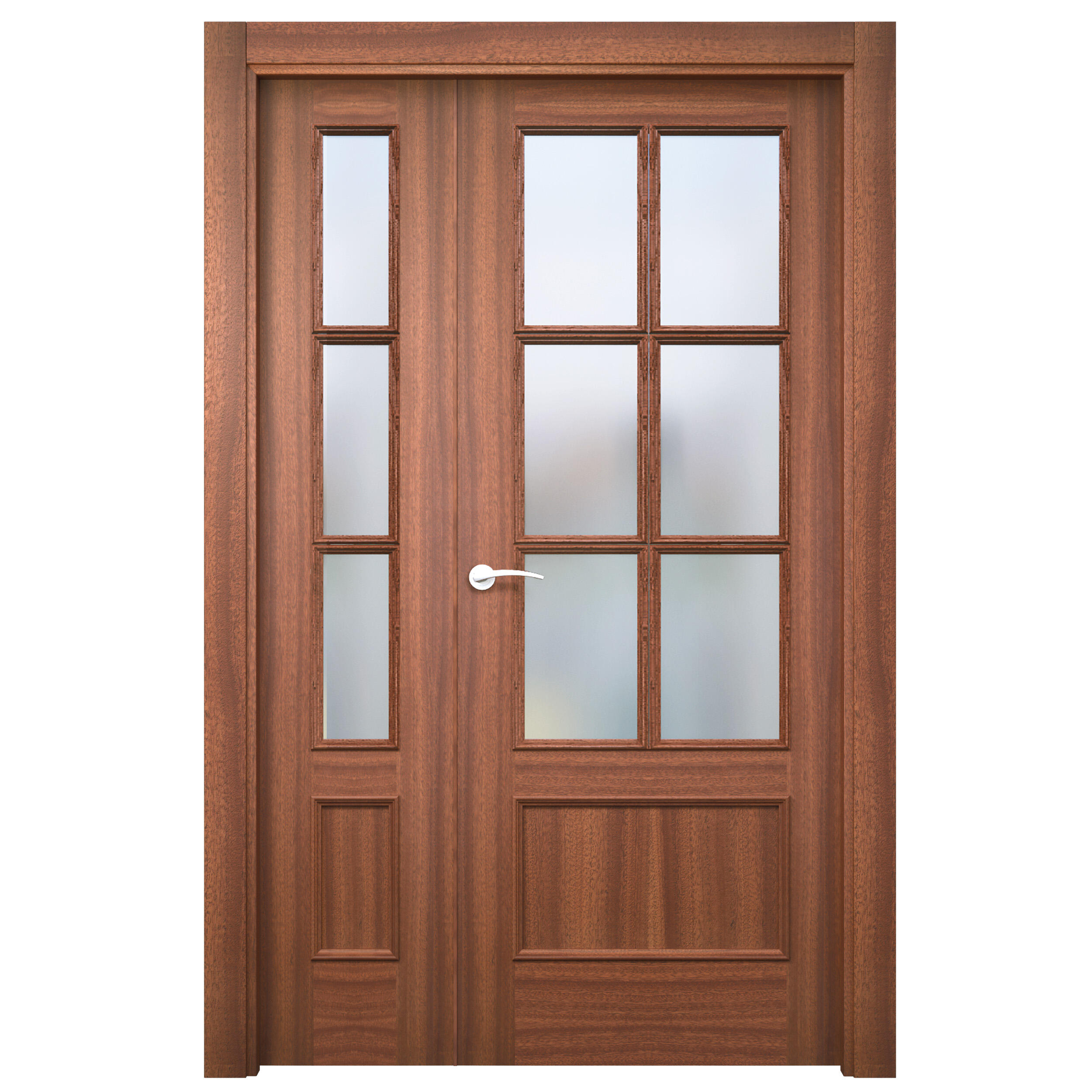 Puerta interior abatible atenas line plus sapelly apertura dcha cristal 125cm