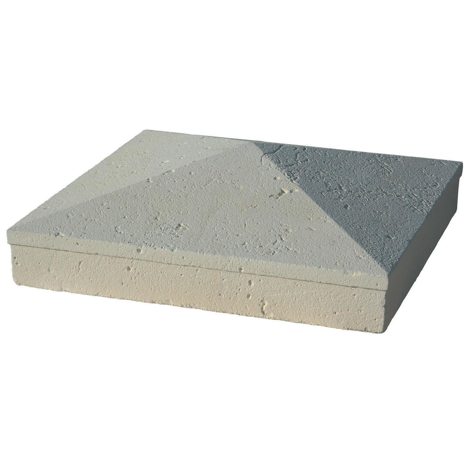 Chapeau de pilier SAINTONGE en béton crème, 52 x 52 cm - 2