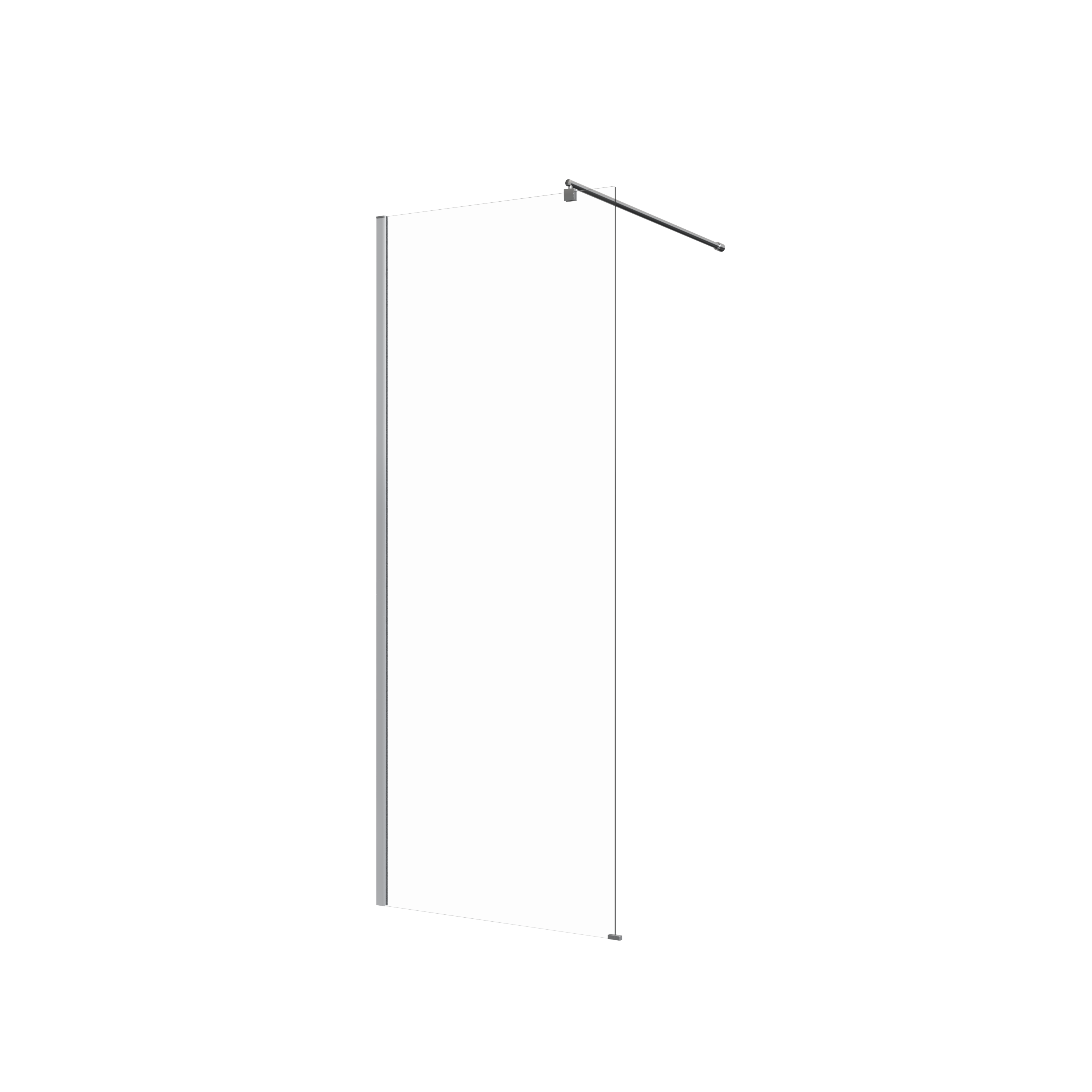 Paroi de douche à l'italienne verre transparent, l.80 cm, Ep.6 mm chromé Easy - 4