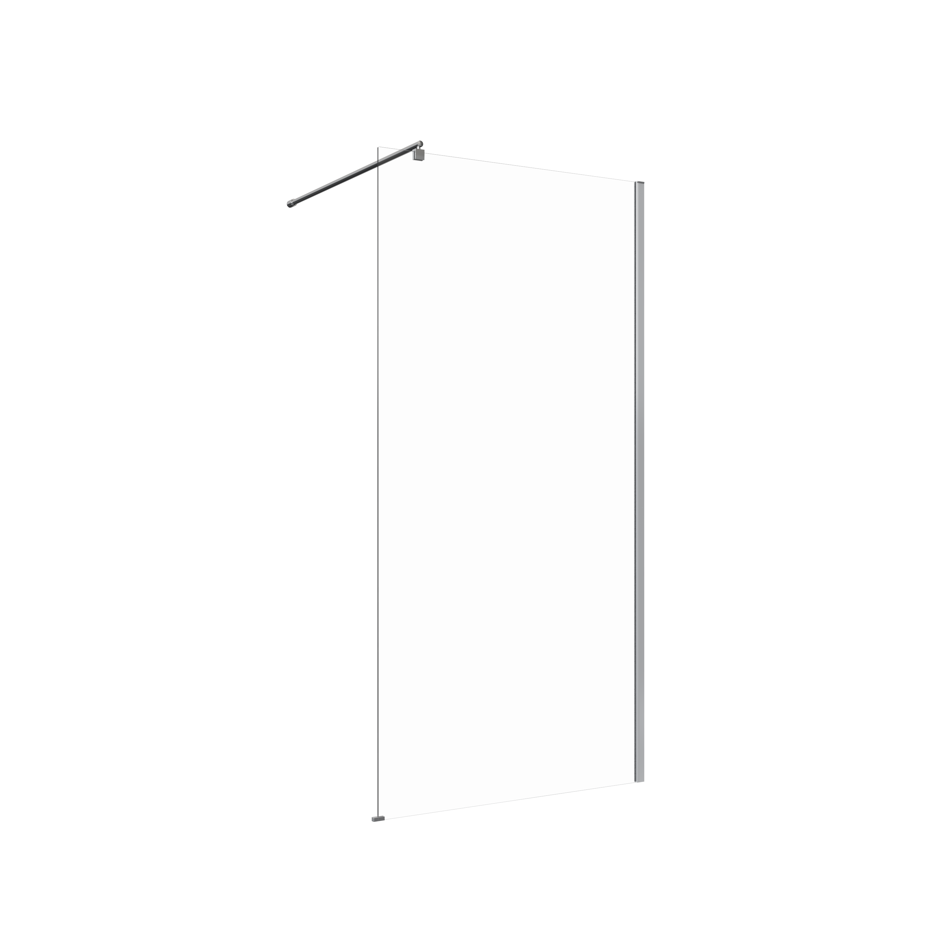 Painel de duche fixo 100x195 cm transparente e cromado Easy - 3