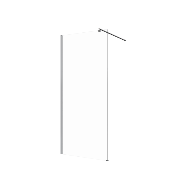 Paroi de douche à l'italienne verre transparent, l.90 cm, Ep. 6 mm chromé Easy