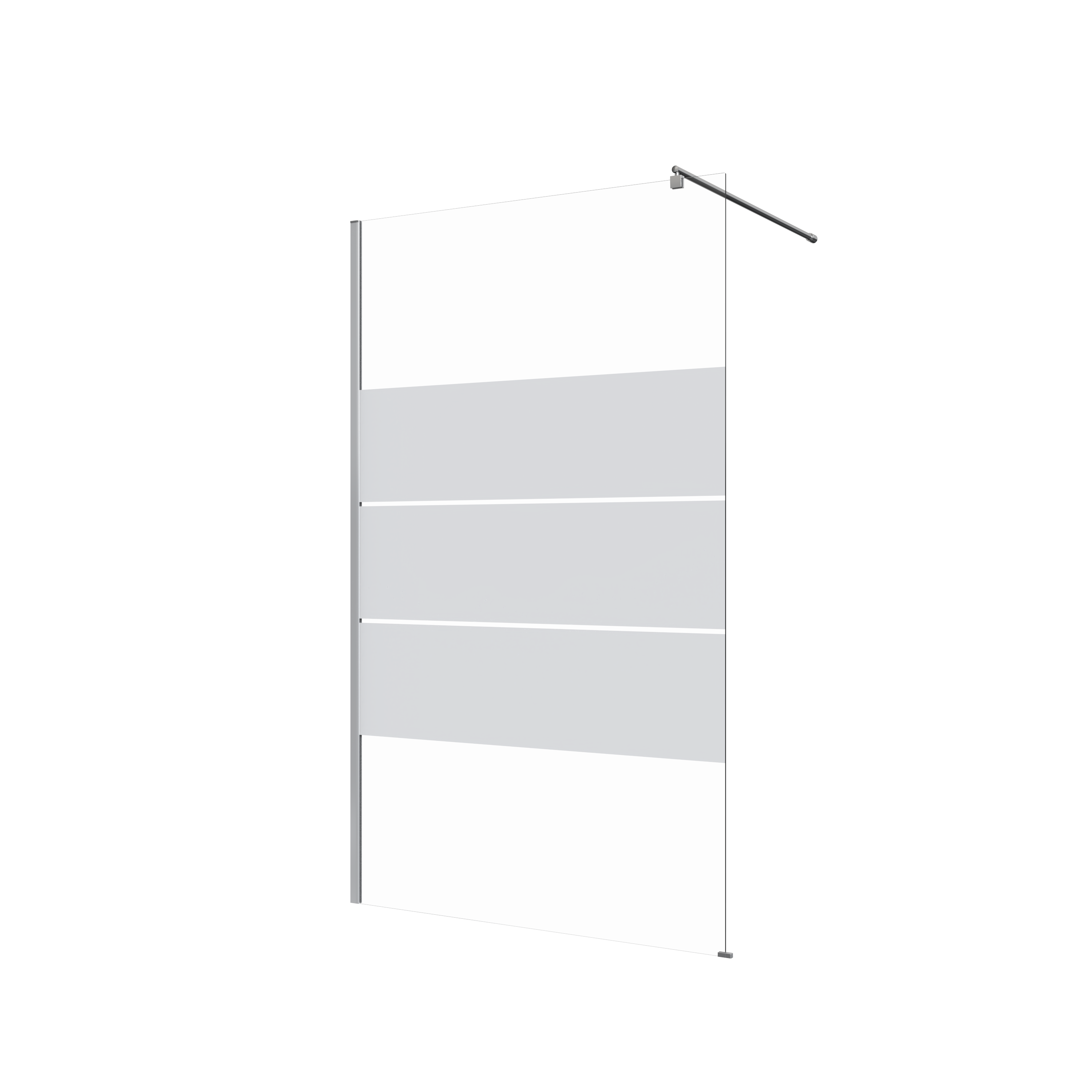 Painel de duche fixo 120x195 cm cromado serigrafado Sensea Easy - 4